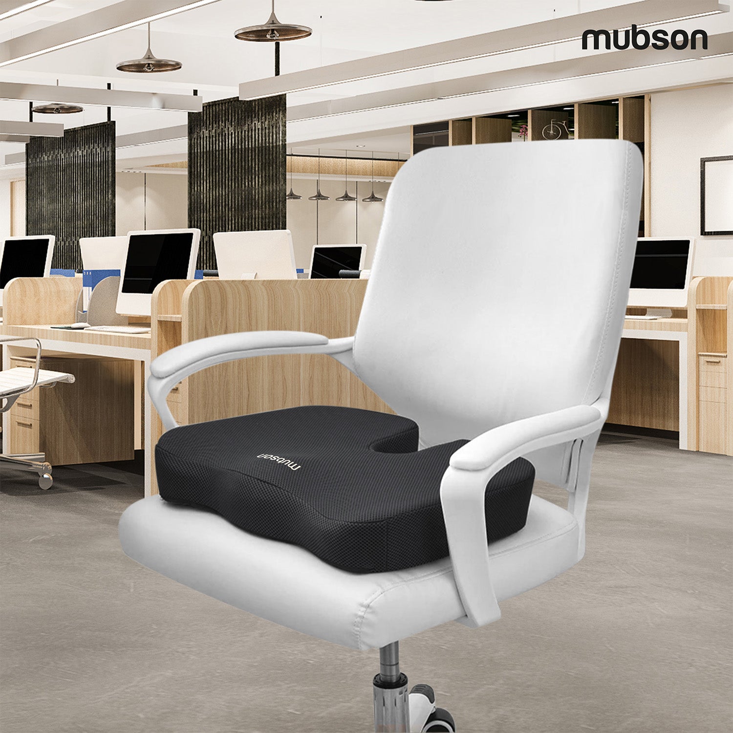 Mubson Cojin para Coxis y Ciatica de Gel para Silla de Oficina o Gamer. Reduce Dolores de Espalda. Cojin Ortopedico