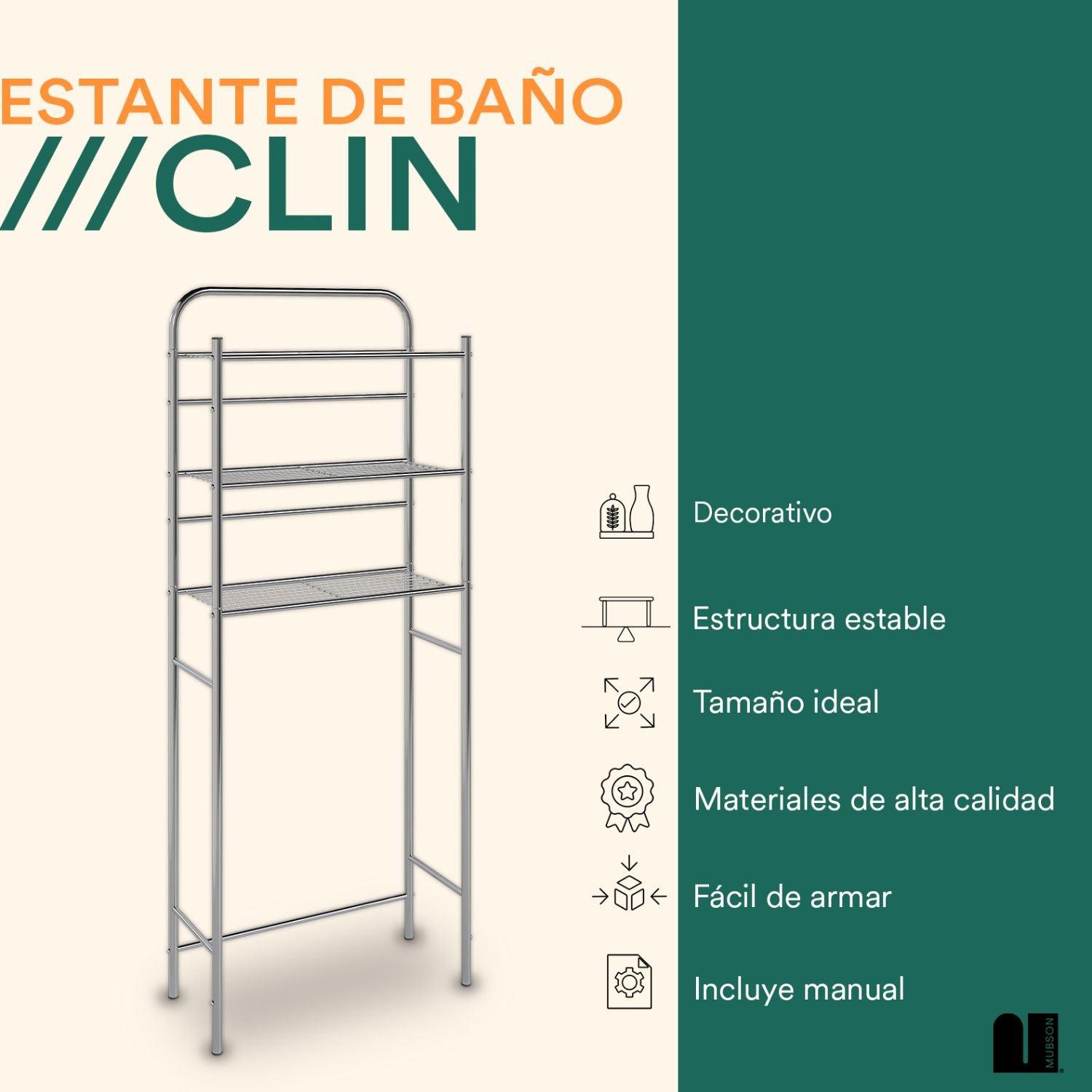 Estante para Baño. Estante Organizador con 3 Repisas Clin