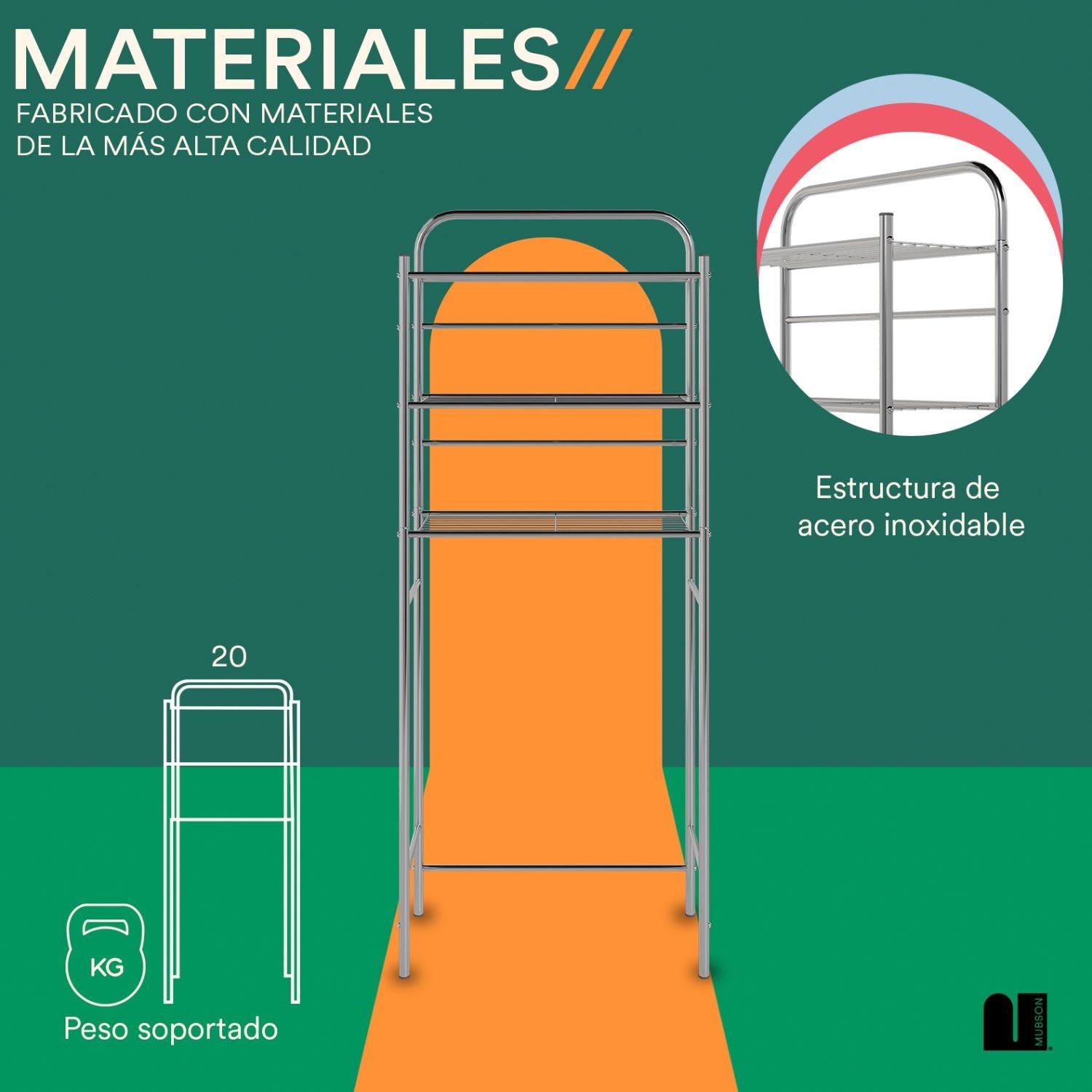 Estante para Baño. Estante Organizador con 3 Repisas Clin