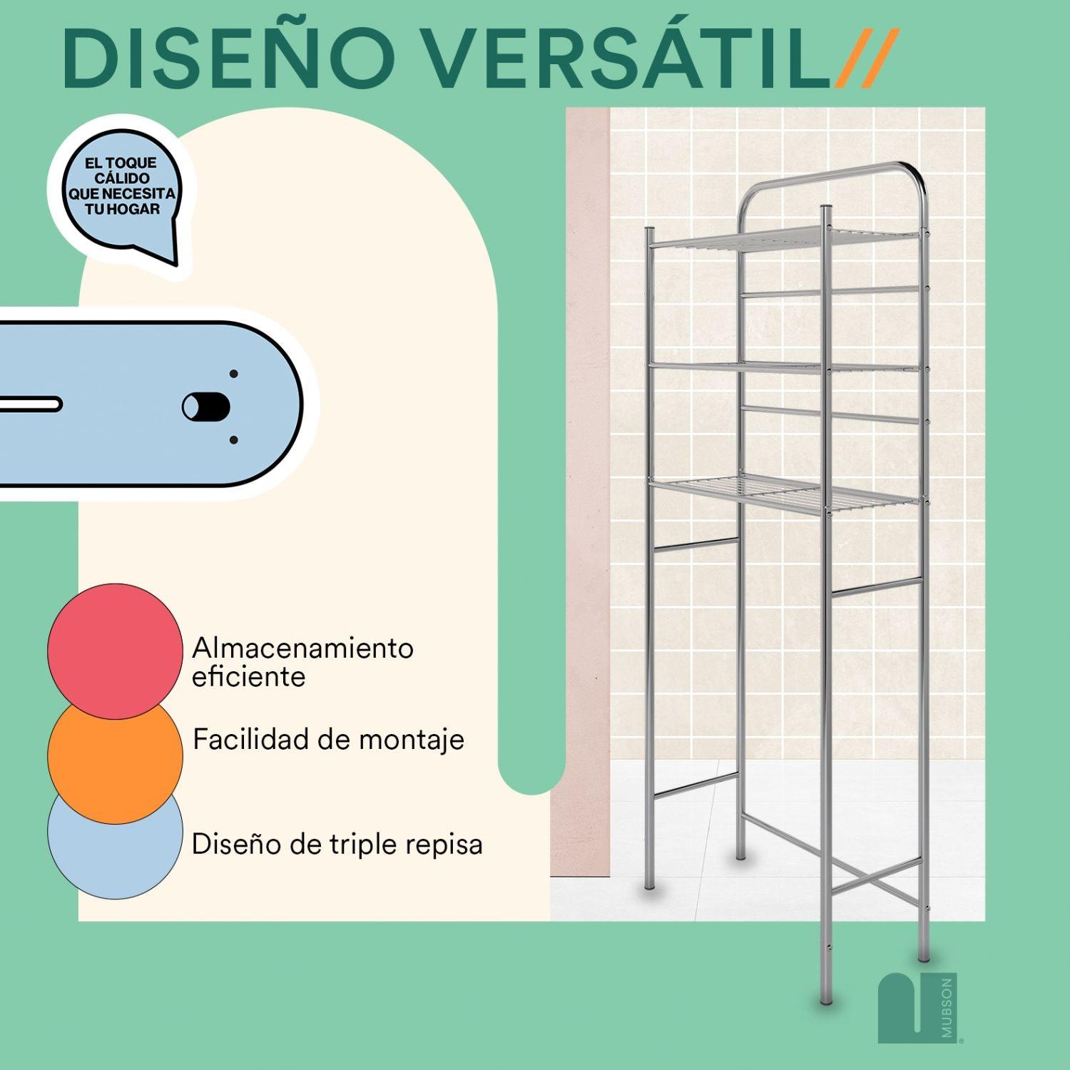 Estante para Baño. Estante Organizador con 3 Repisas Clin
