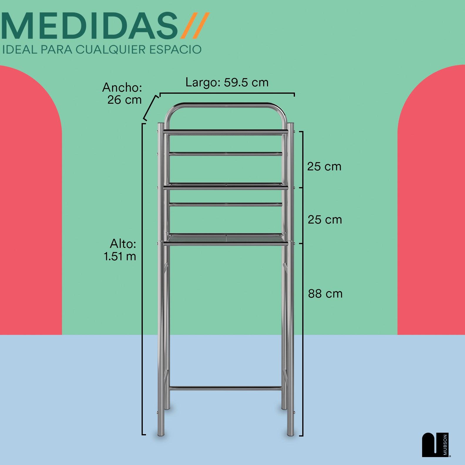 Estante para Baño. Estante Organizador con 3 Repisas Clin