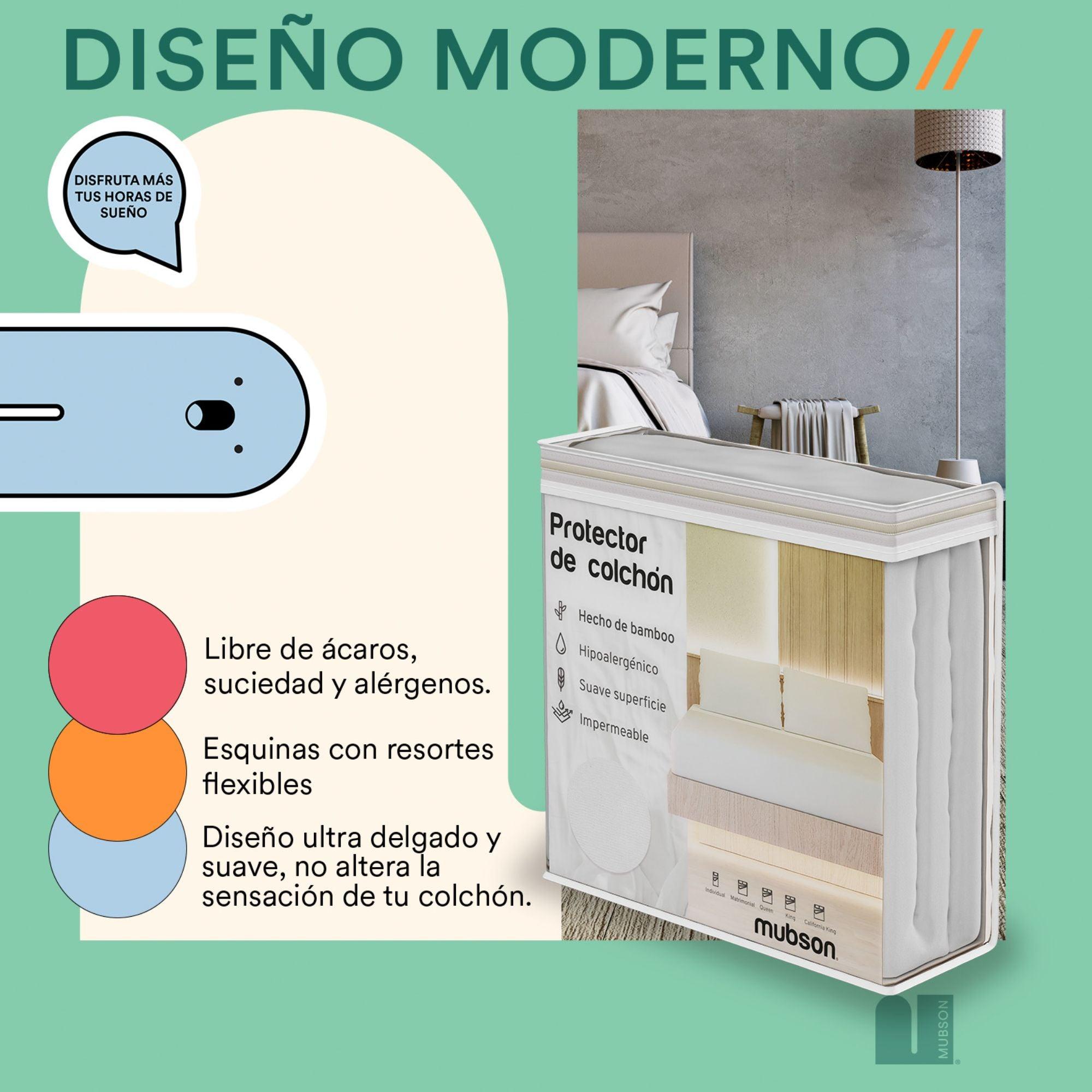 Cubre Colchon. Protector de Colchon Impermeable e Hipoalergenico