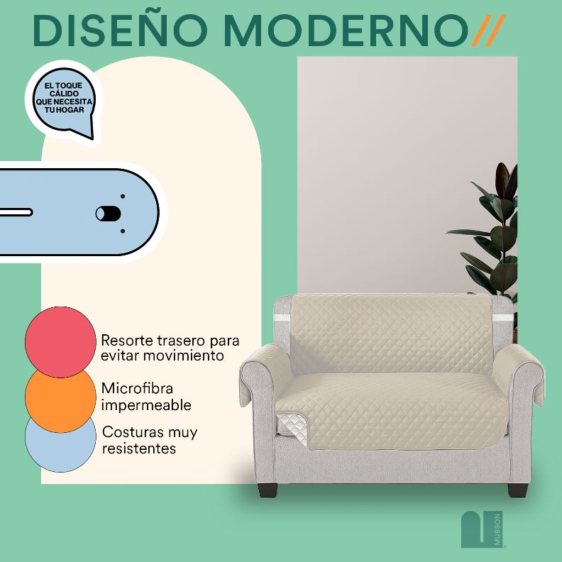 Cubre Sillón Impermeable para 1, 2 y 3 Asientos. Cubre Sofa