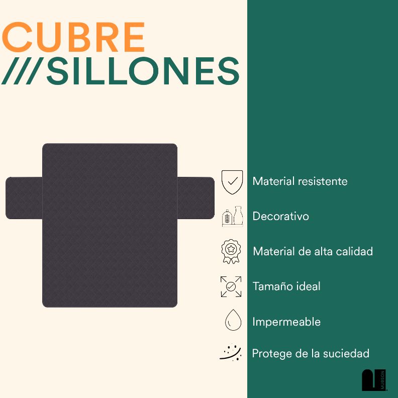 Cubre Sillón Impermeable para 1, 2 y 3 Asientos. Cubre Sofa
