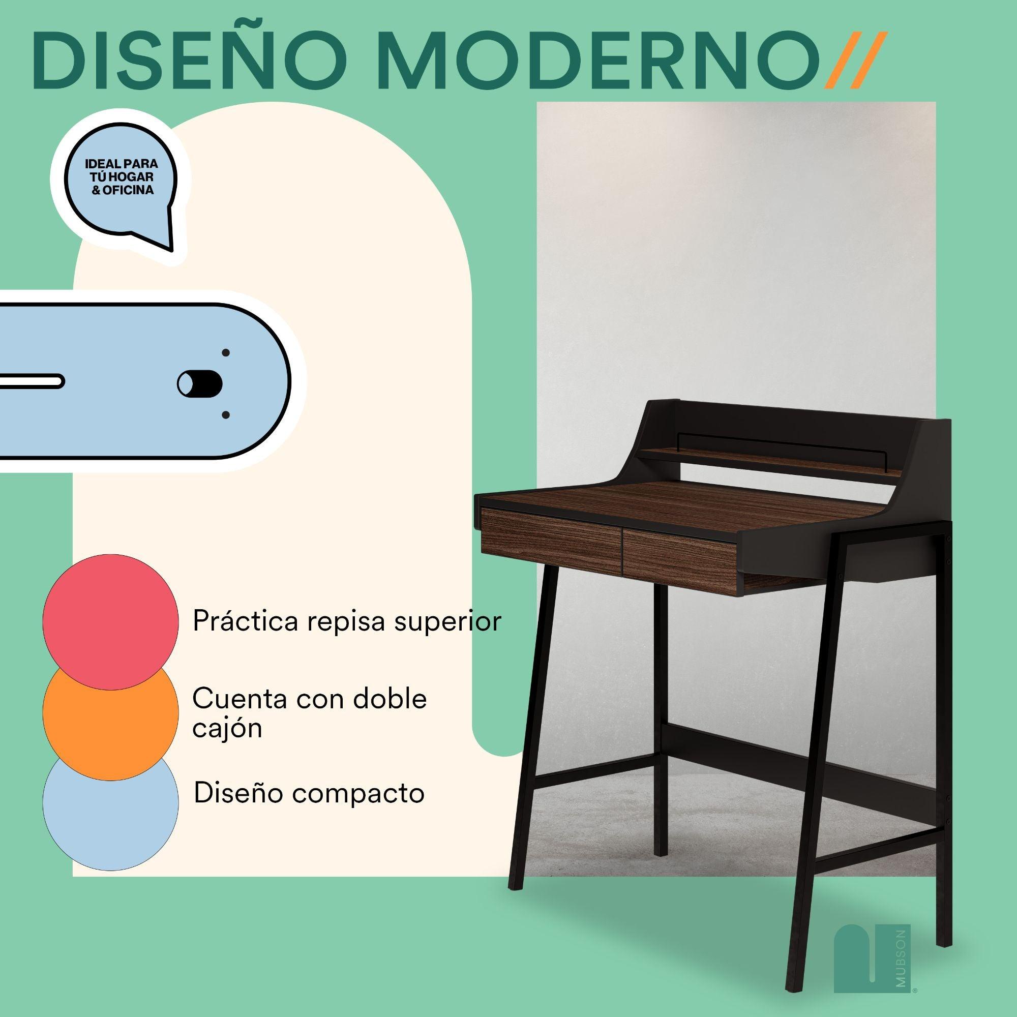 Escritorio para Computadora Minimalista. Escritorio con Cajones Dagon