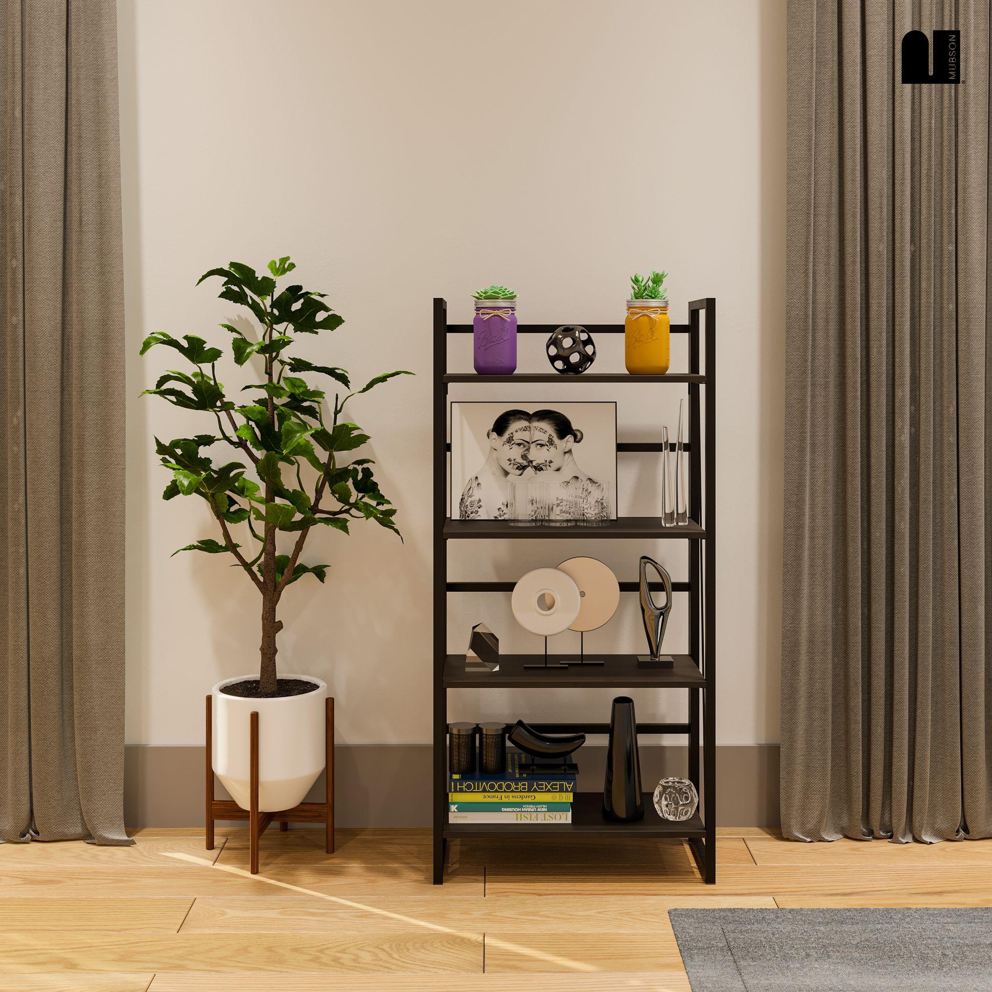 Librero Organizador Plegable con 4 Repisas. Estante Elden