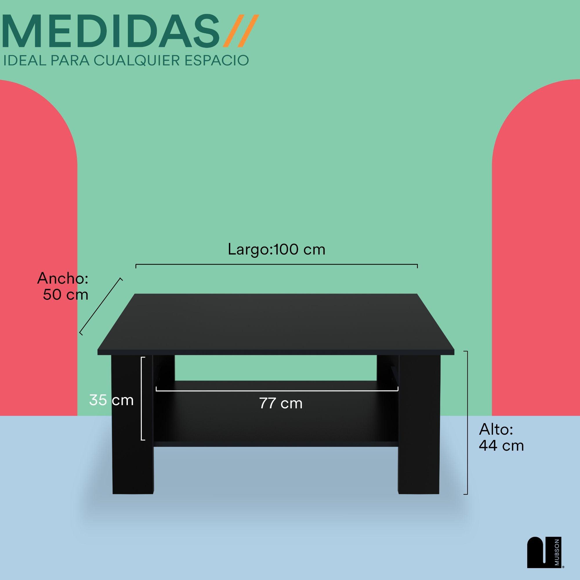 Mesa de Centro con Doble Repisa. Mesa de Centro para Sala Erin