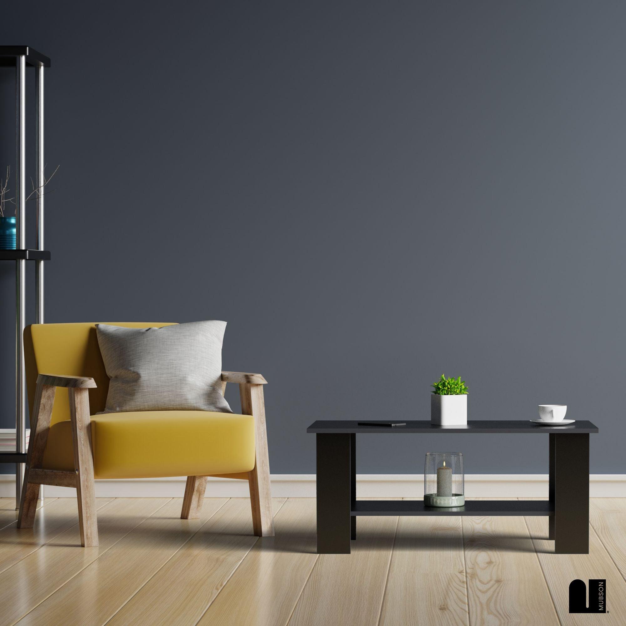 Mesa de Centro con Doble Repisa. Mesa de Centro para Sala Erin