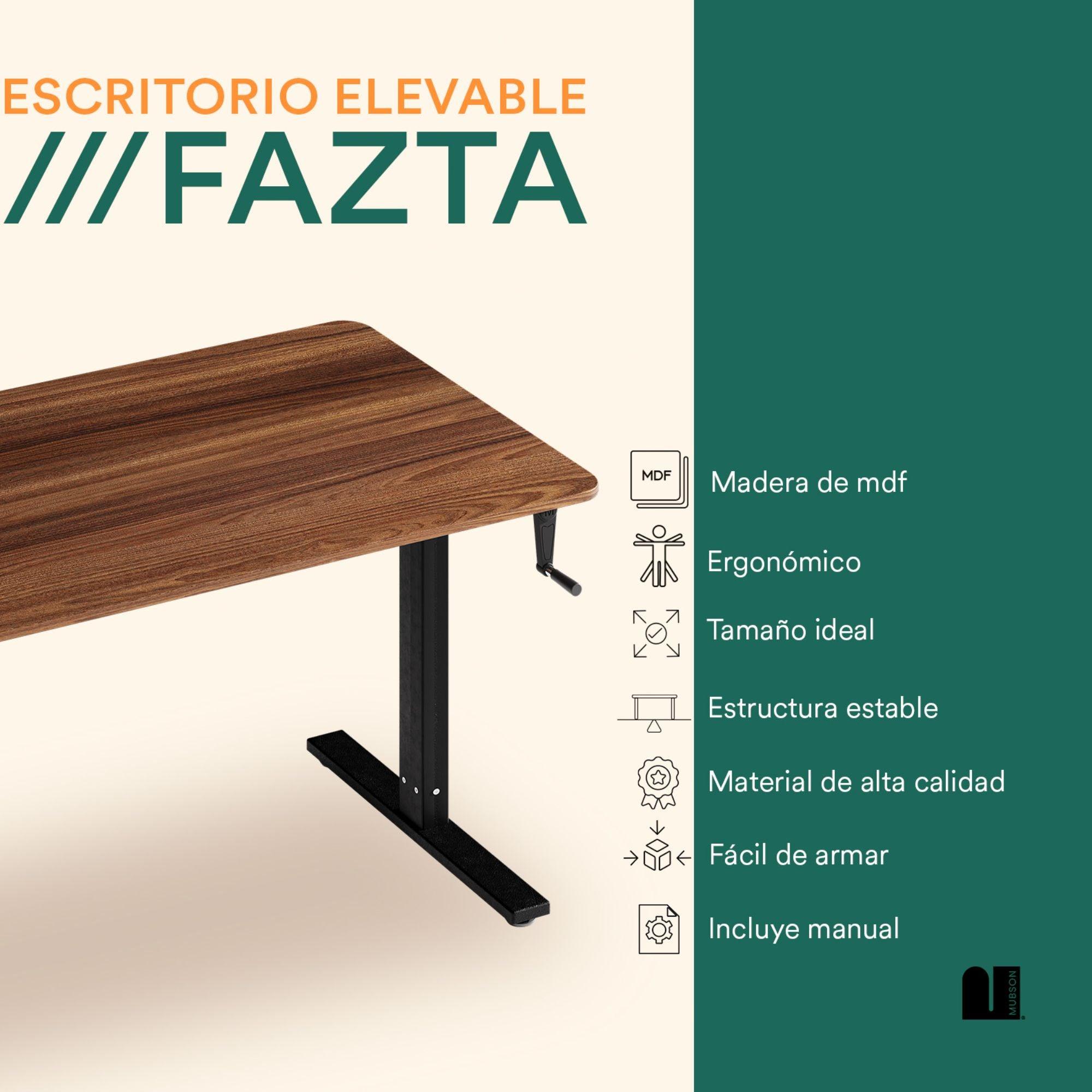 Escritorio Elevable Gamer o de Oficina. Mesa de Trabajo Fazta