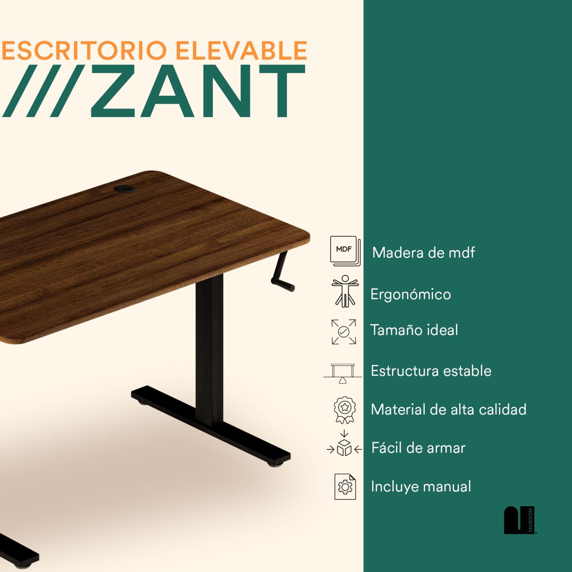 Escritorio Elevable Gamer o de Oficina. Mesa de Trabajo Zant