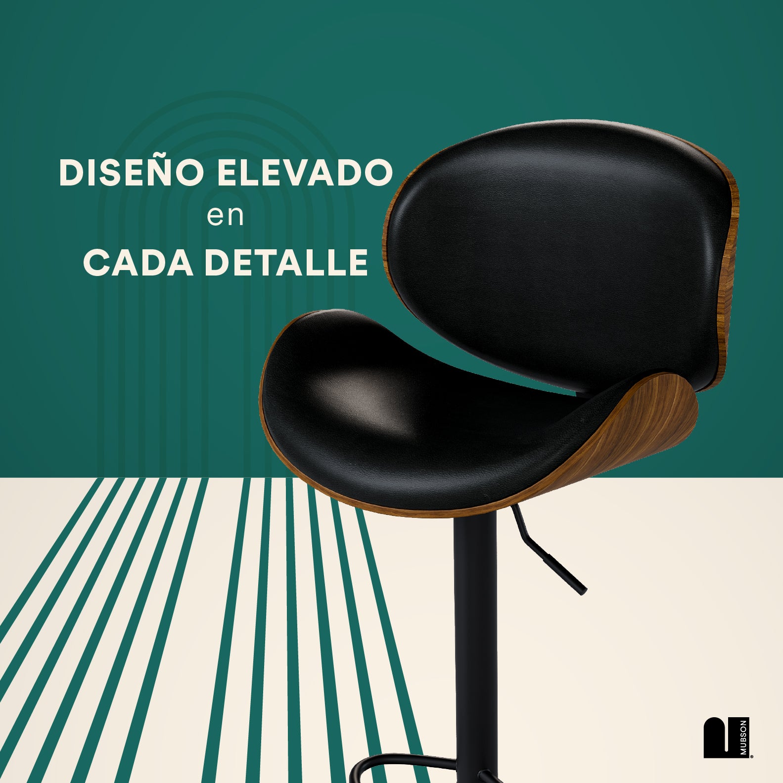 MUBSON Juego de 2 Bancos para Barra de Cocina Tenzo