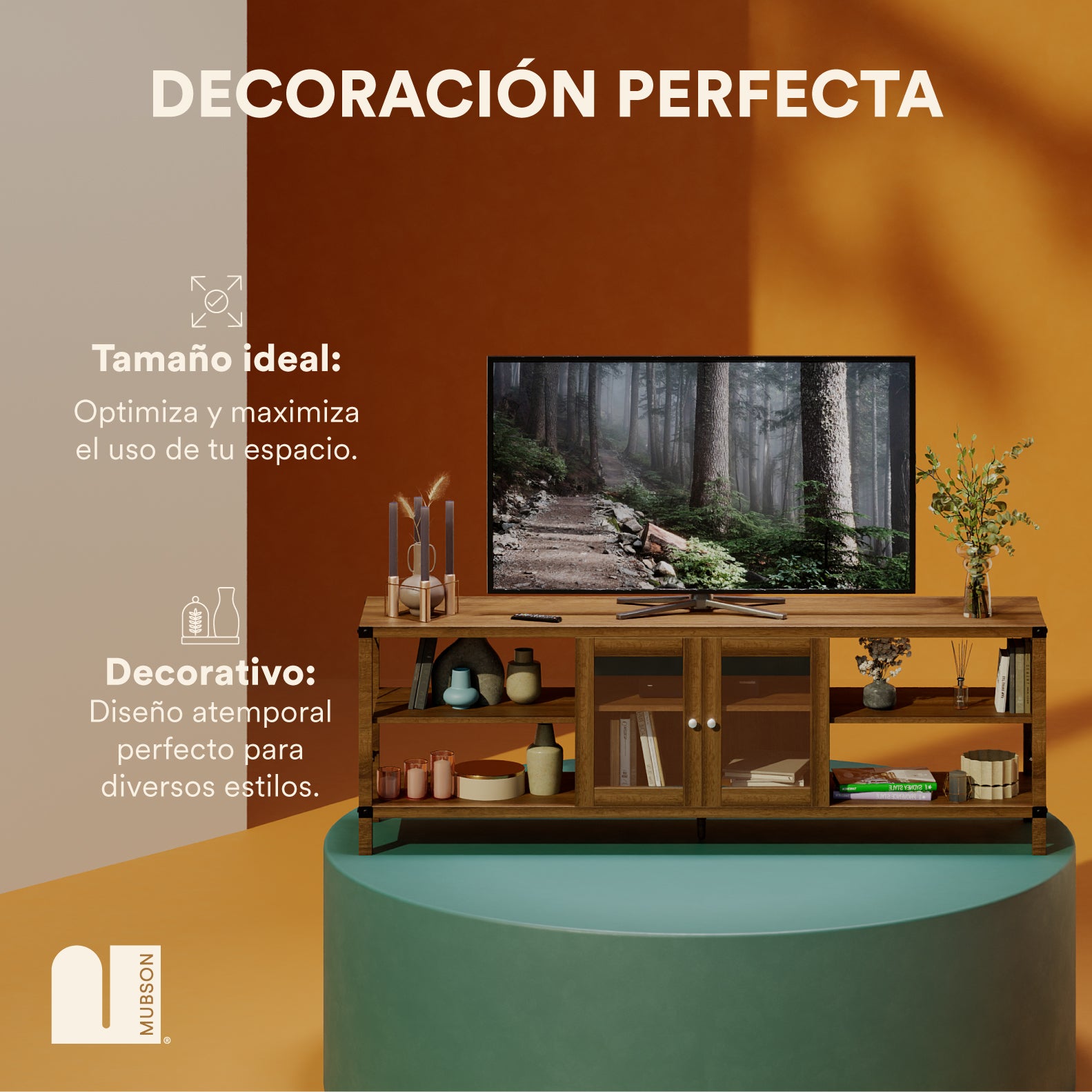 Mesa para TV de 50 a 75 pulgadas 180x40cm Bari