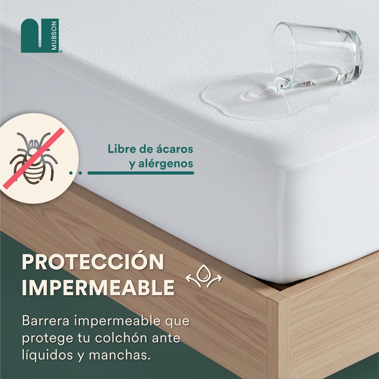 Cubre Colchon. Protector de Colchon Impermeable e Hipoalergenico