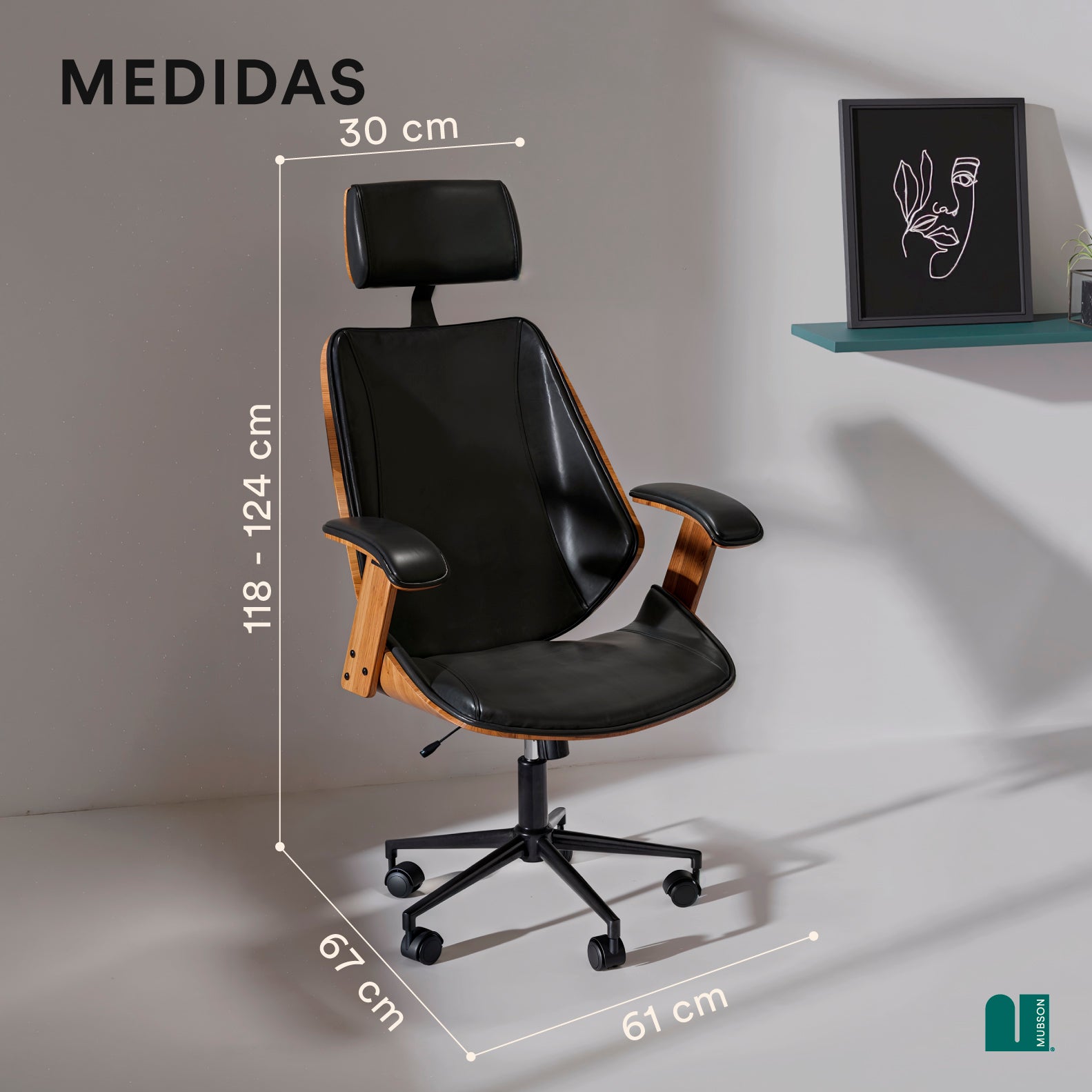 MUBSON Silla de Oficina Ergonómica Elan