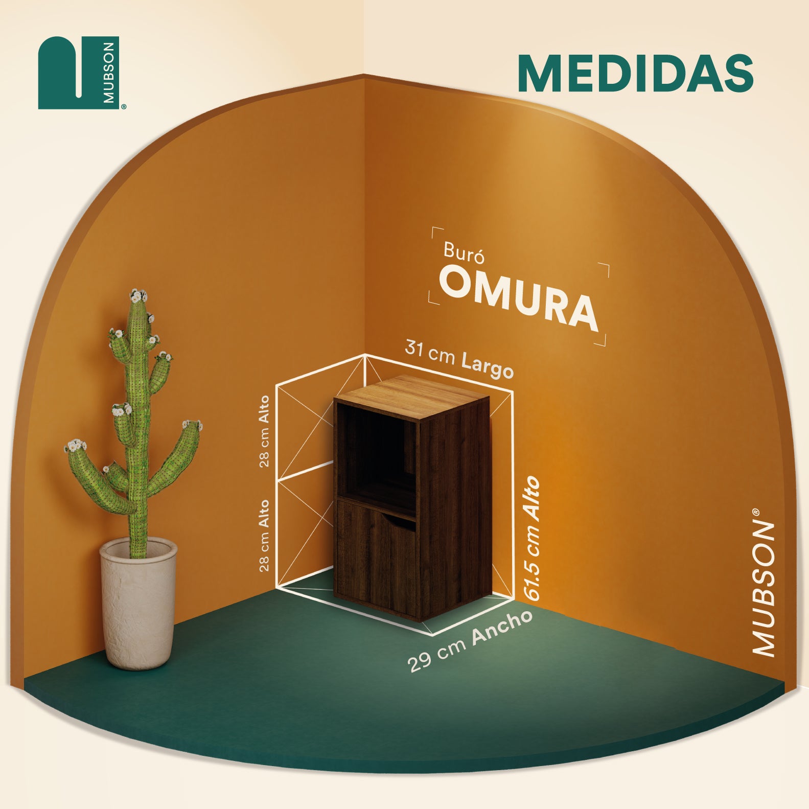Buro para Recamara. Buro Mesa de Noche Omura
