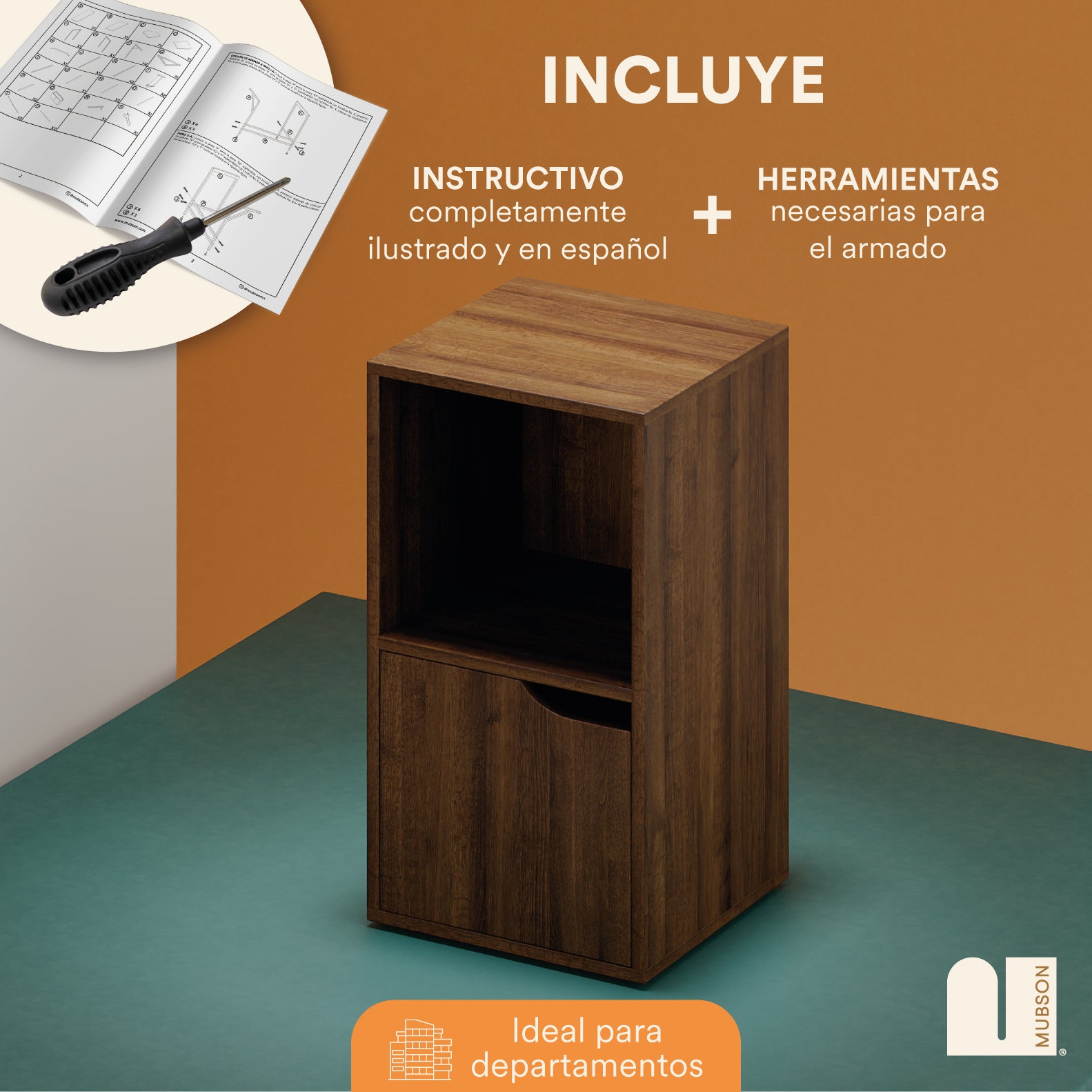 Buro para Recamara. Buro Mesa de Noche Omura