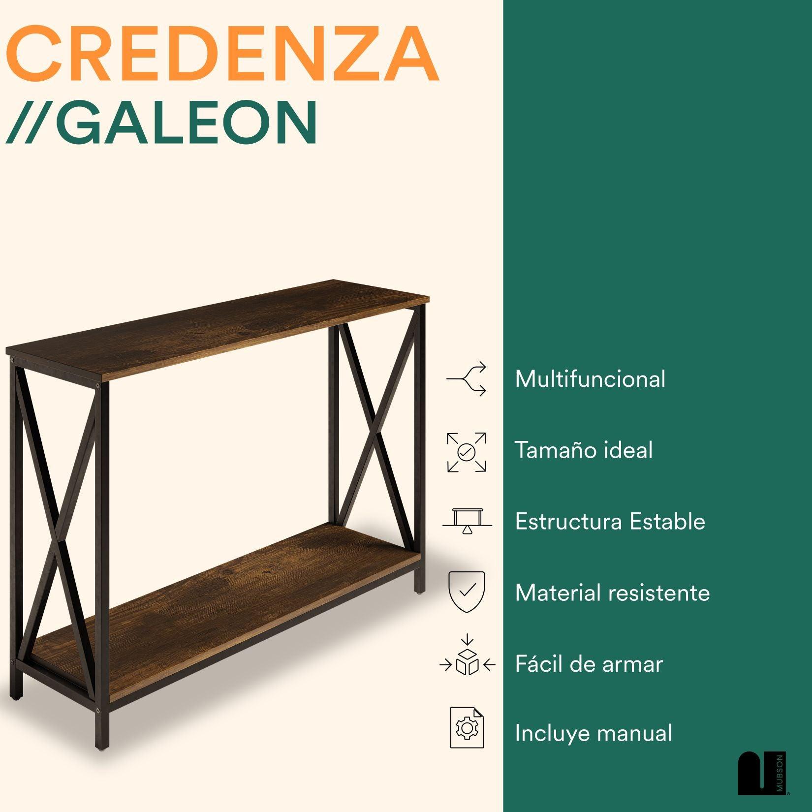 Credenza Recibidor para Sala, Recamara o Pasillo. Bufetera Galeon