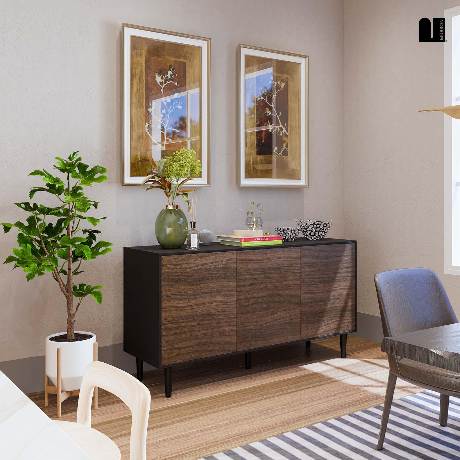 Credenza Recibidor de Madera para Sala o Pasillo. Bufetera para Comedor Gleza