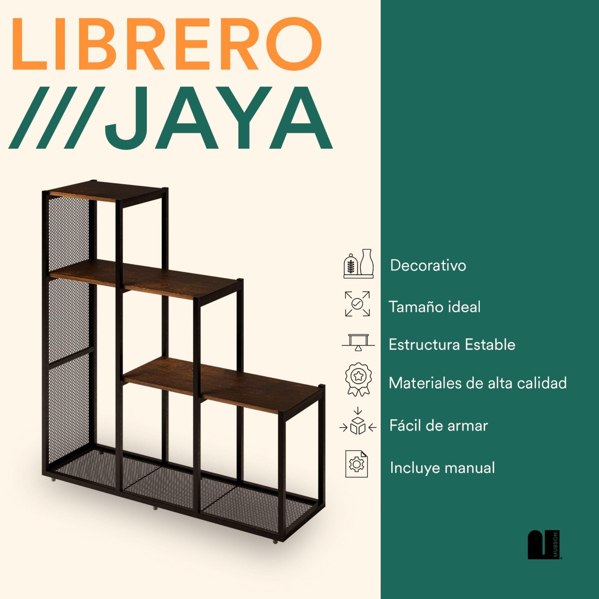 Librero Pequeño Minimalista. Estante de 3 Repisas Jaya
