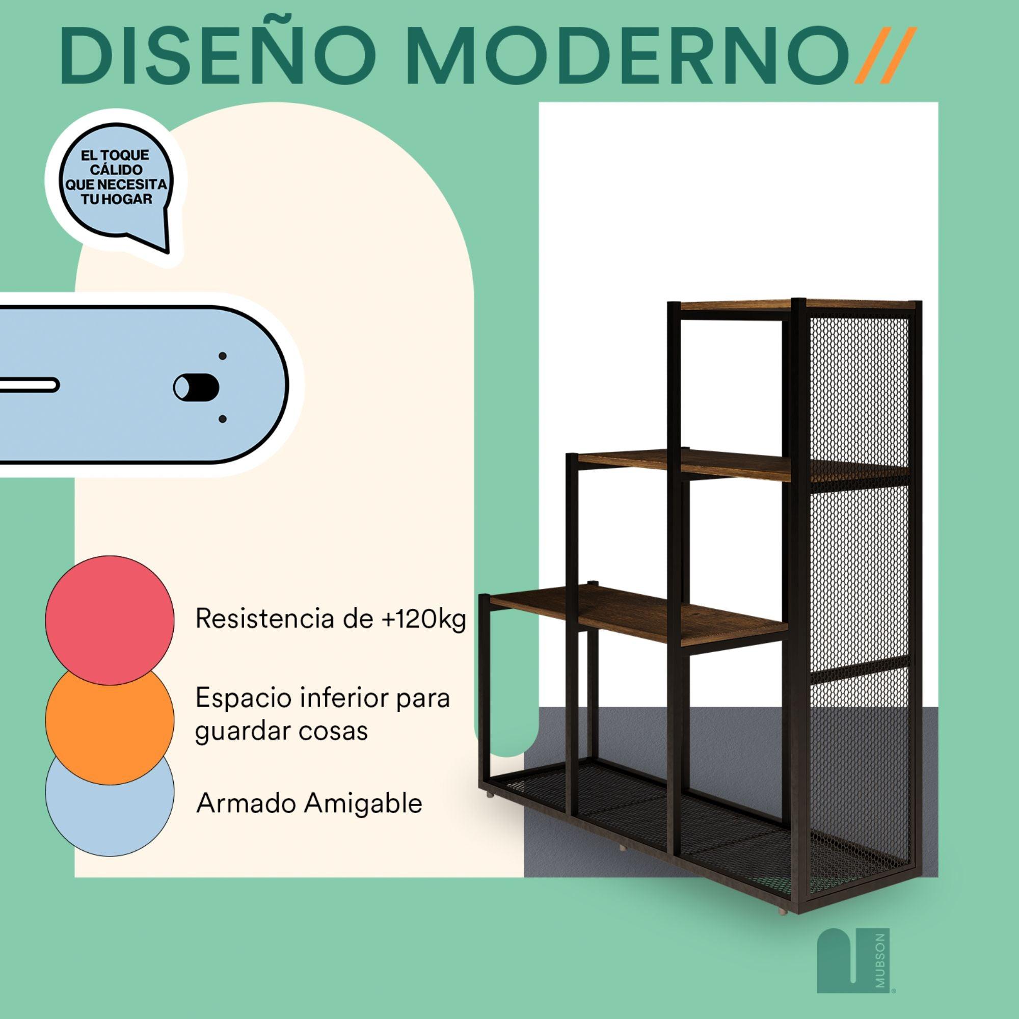 Librero Pequeño Minimalista. Estante de 3 Repisas Jaya