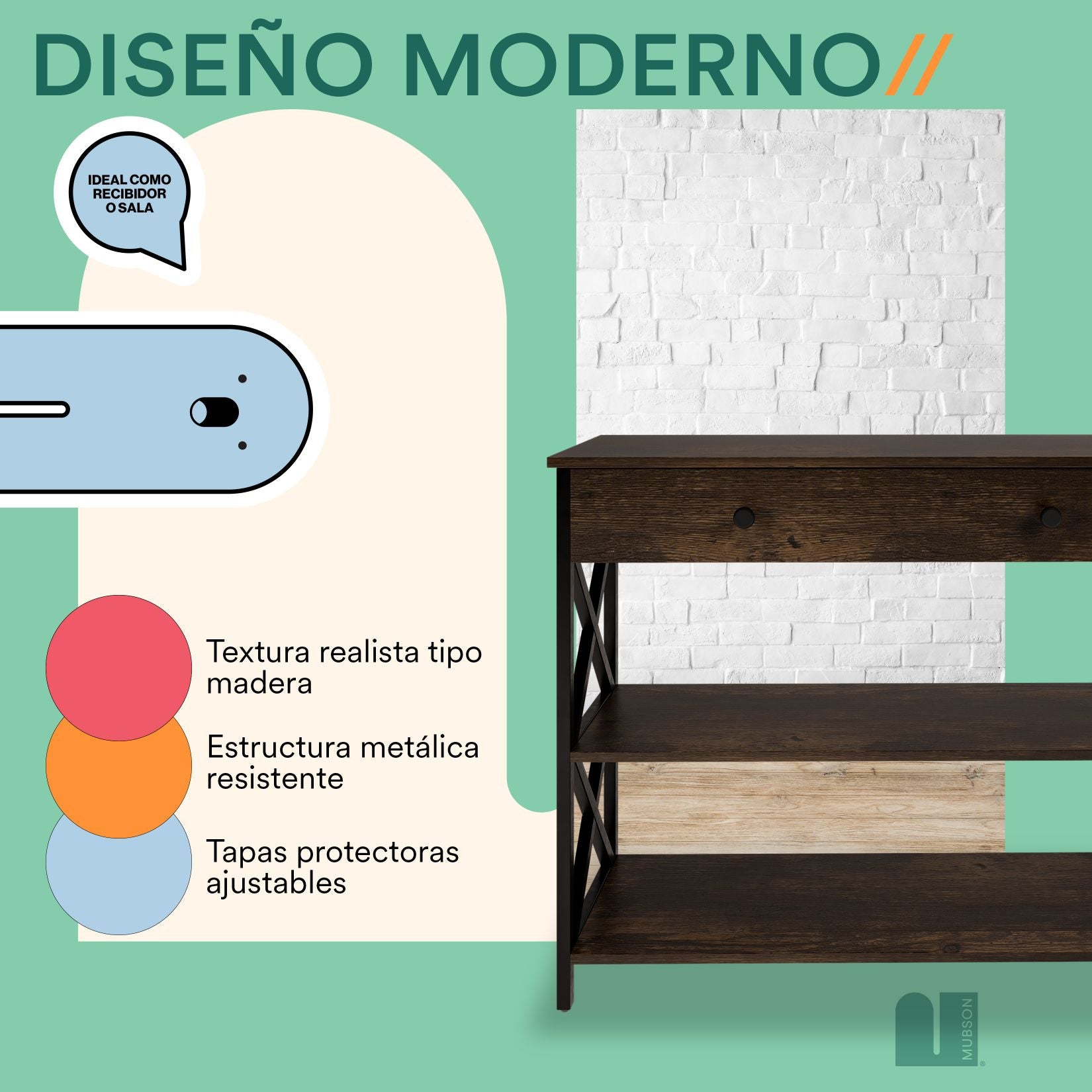 Credenza Recibidor para Sala, Recamara o Pasillo Kalo