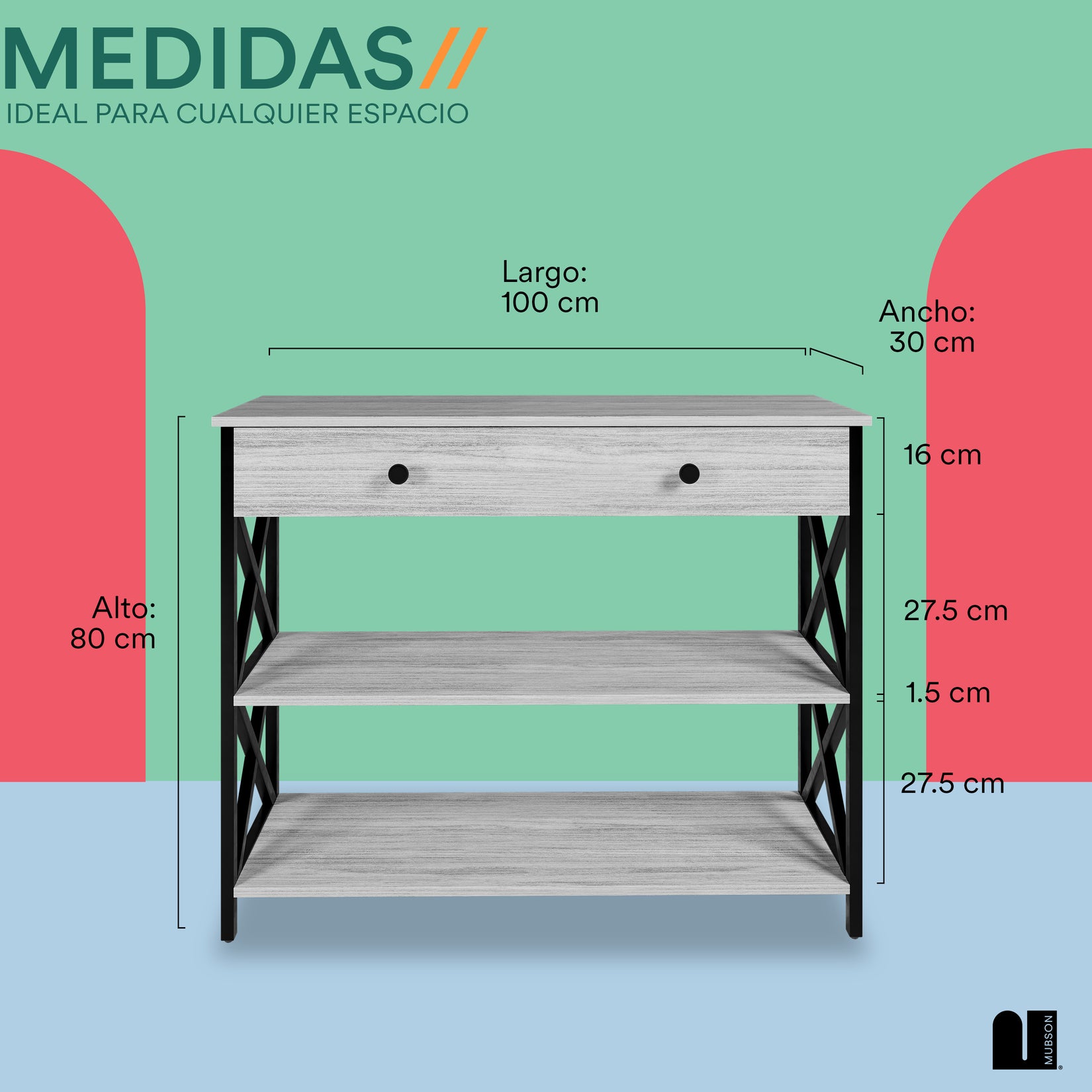 Credenza Recibidor para Sala, Recamara o Pasillo Kalo
