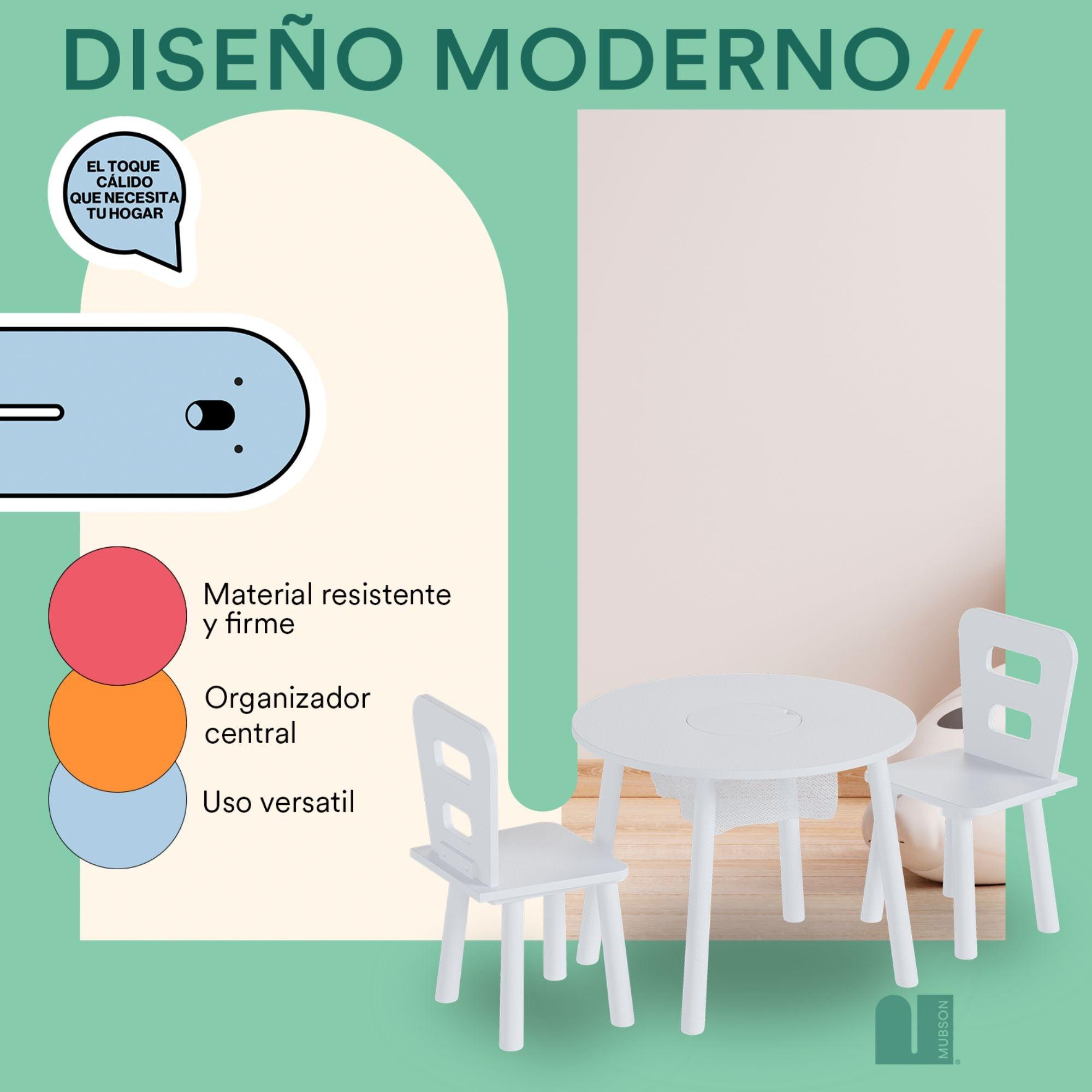 Mesa para Niños. Mesa Infantil con 2 Sillas Kami