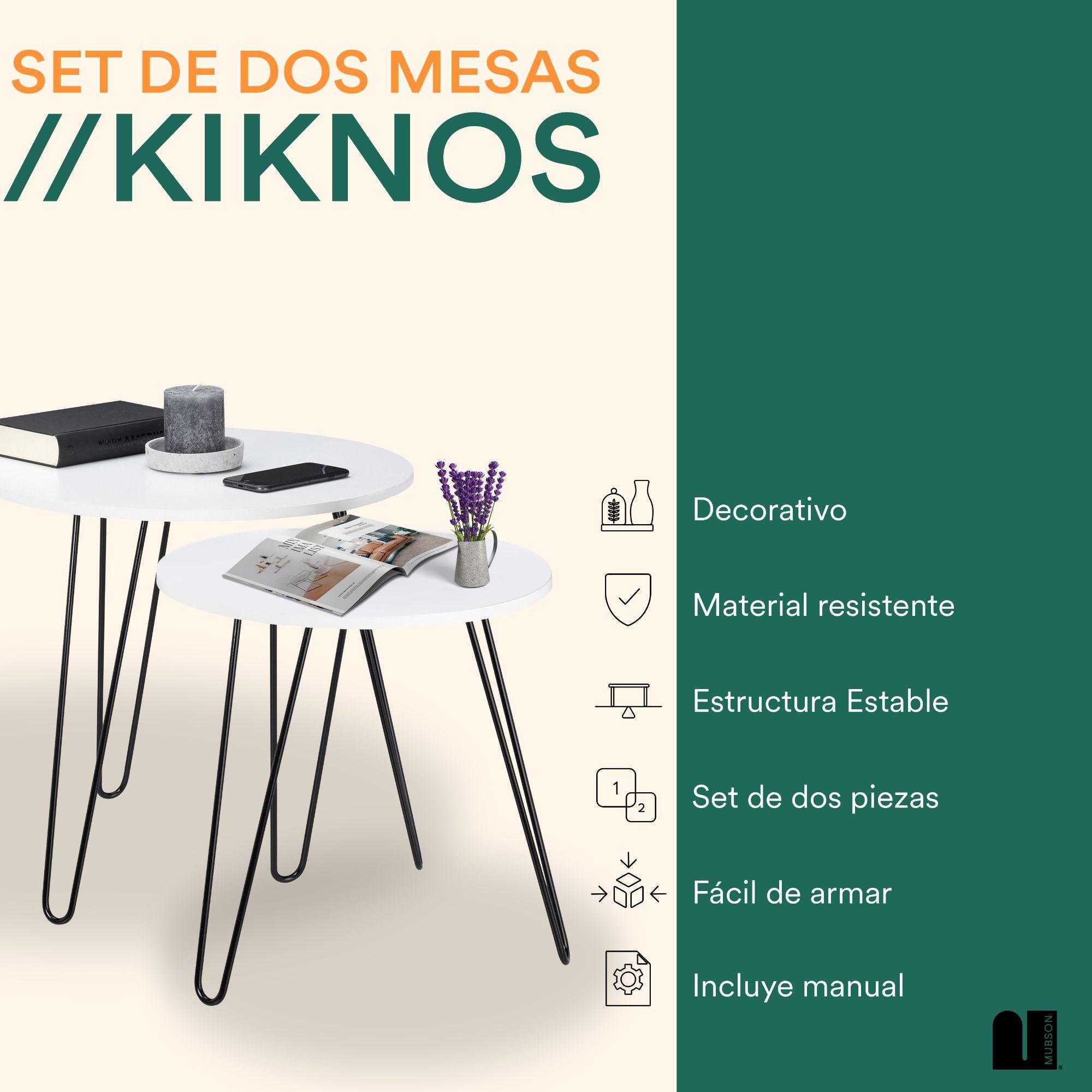 Set de Mesas de Centro para Sala. 2 Mesas de Centro Kiknos