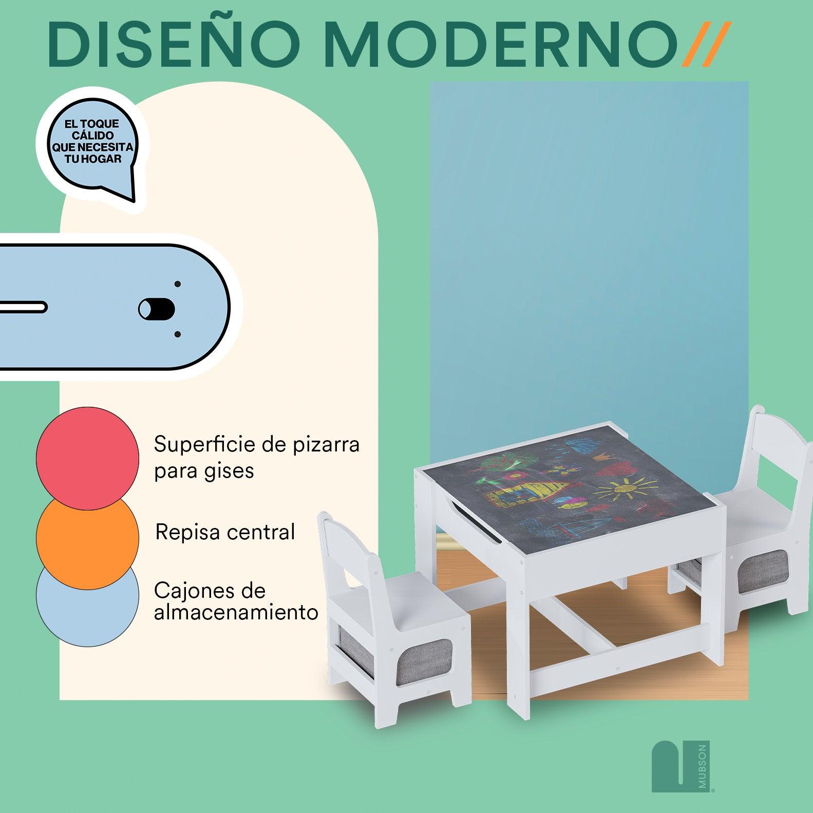 Mesa para Niños. Mesa Infantil con 2 Sillas Lommy