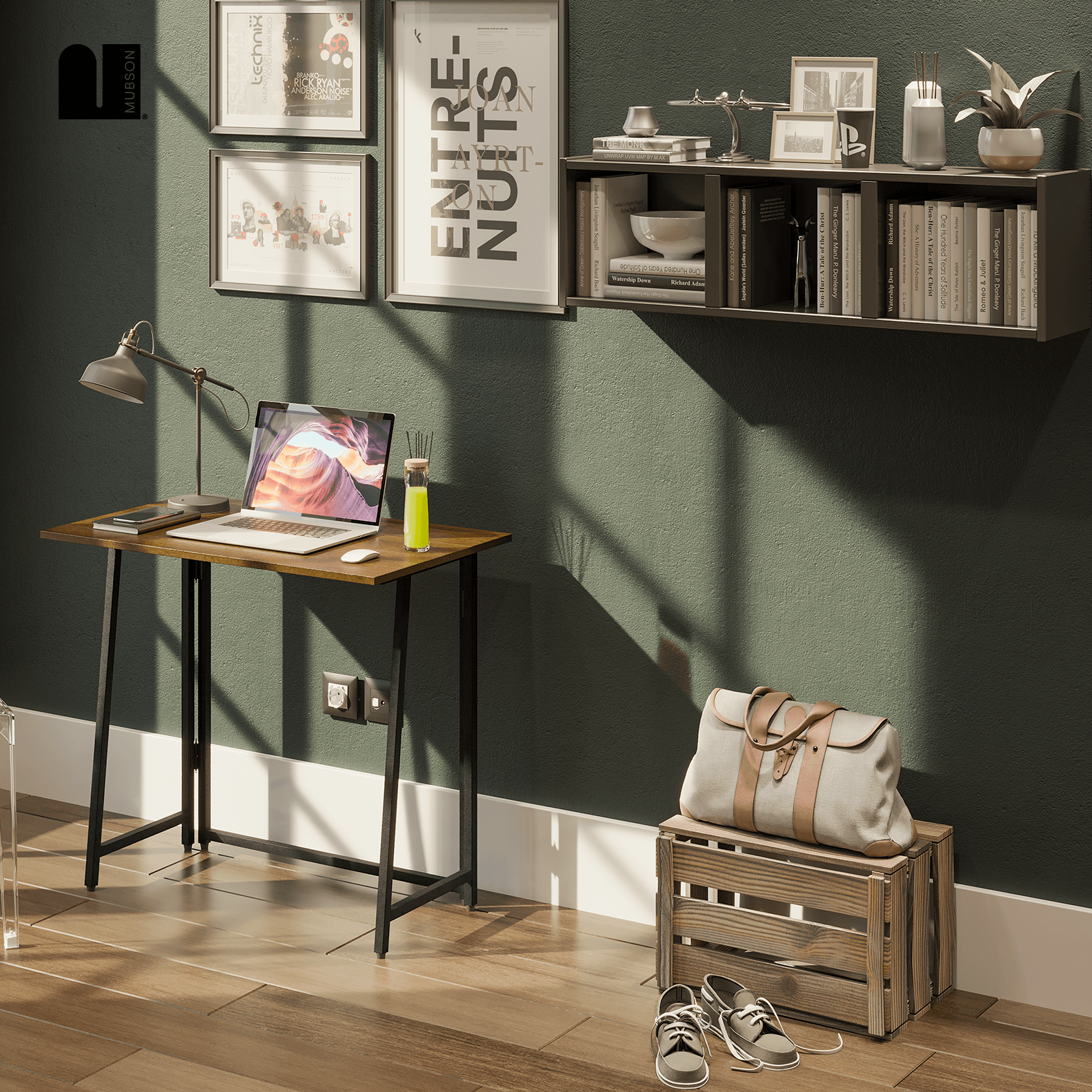 Escritorio para Computadora Minimalista. Escritorio Plegable Luzda