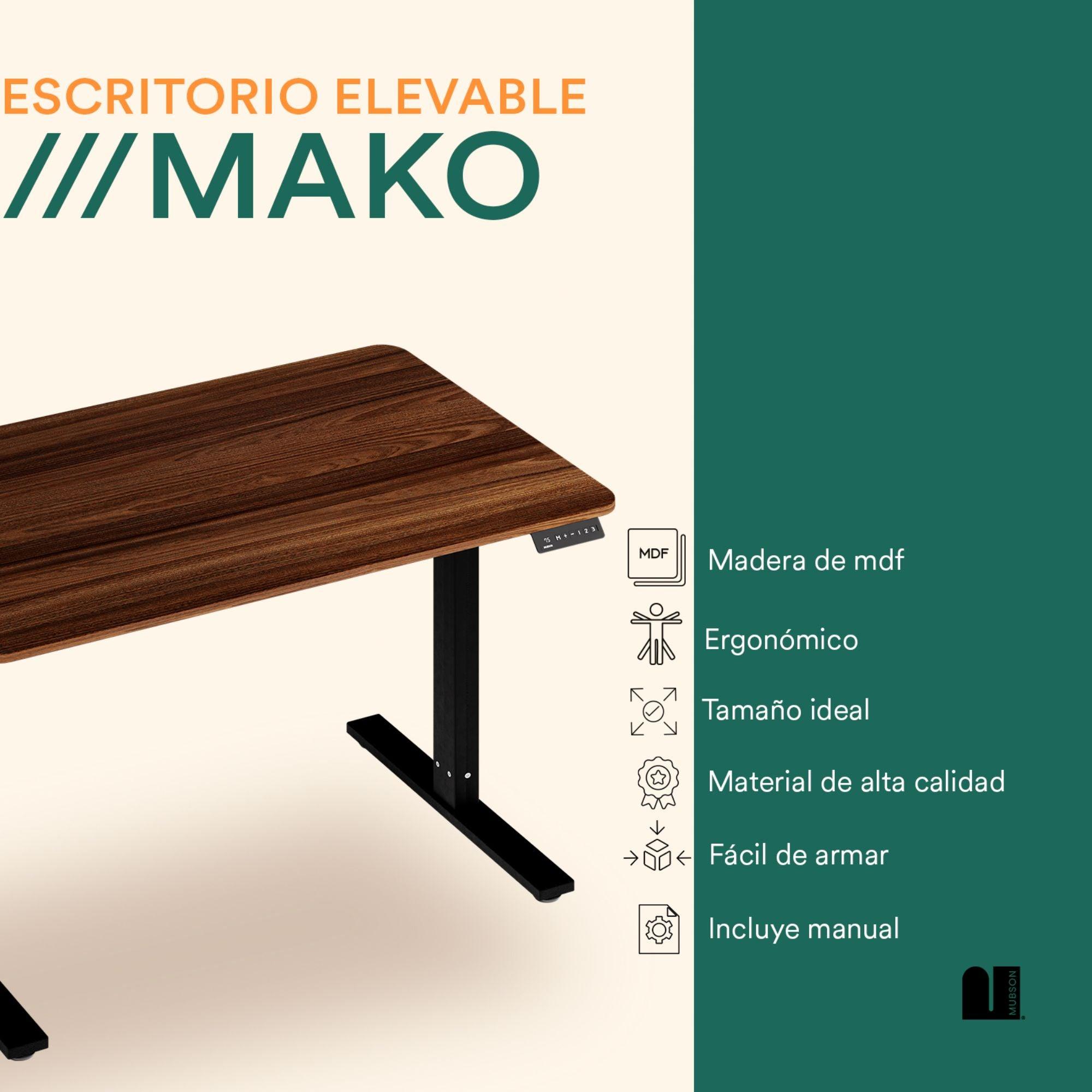 Escritorio Elevable Automático Gamer o de Oficina. Mesa de Trabajo Mako