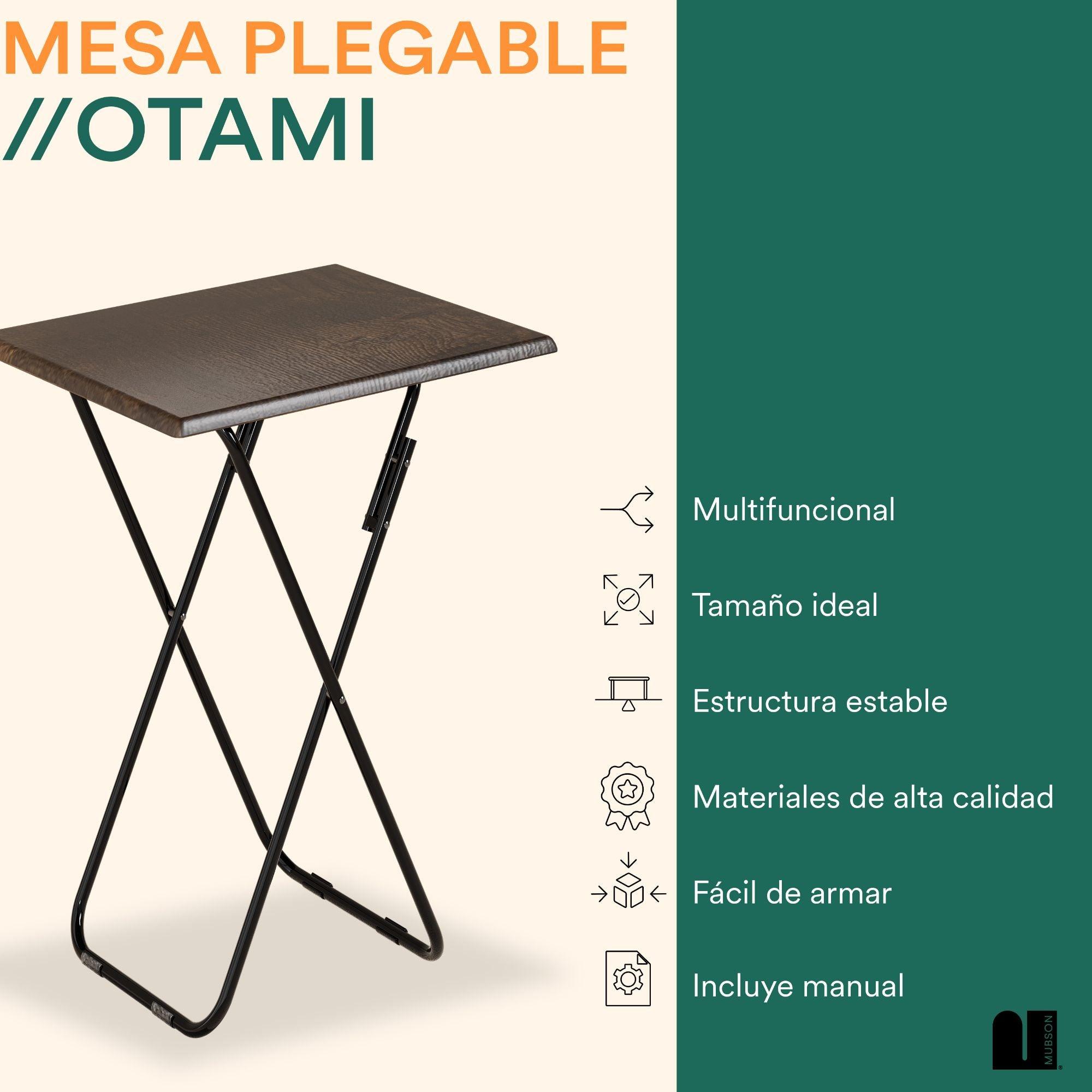 Mesa Plegable. Mesa Auxiliar Multiusos Otami