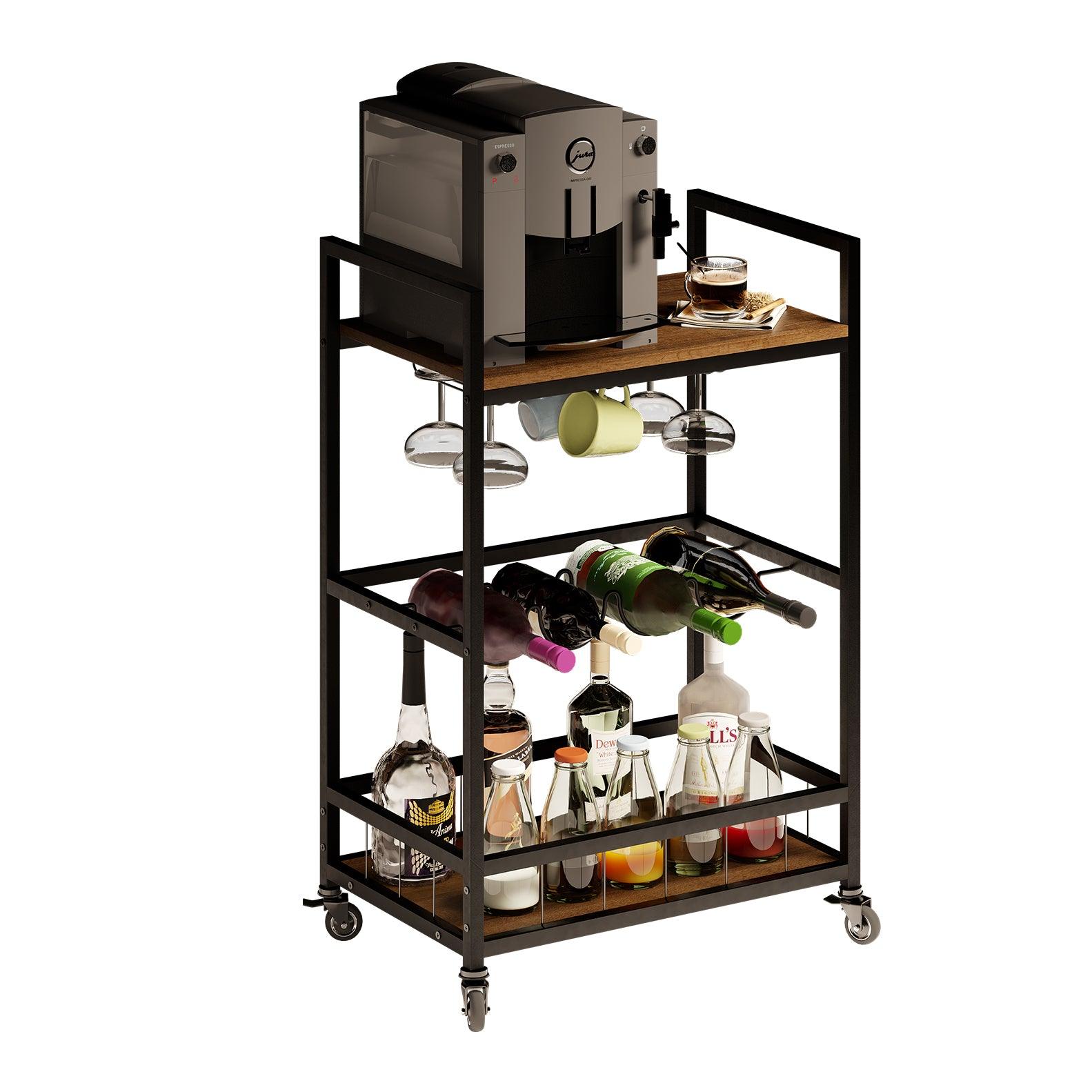 Carrito de Bar. Carrito Organizador con Ruedas para Bar Musso