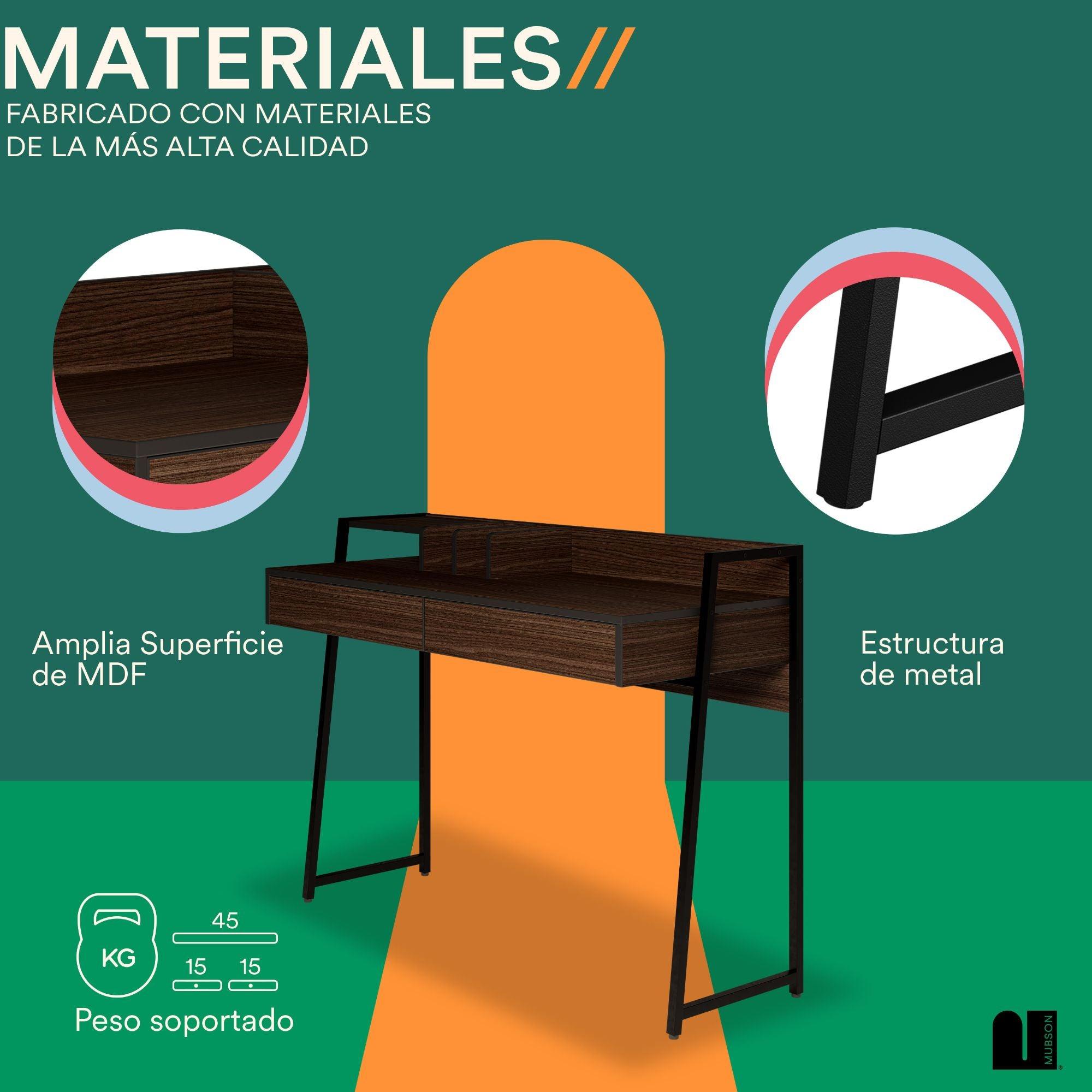 Escritorio para Computadora Minimalista. Escritorio con Cajones Maliketh