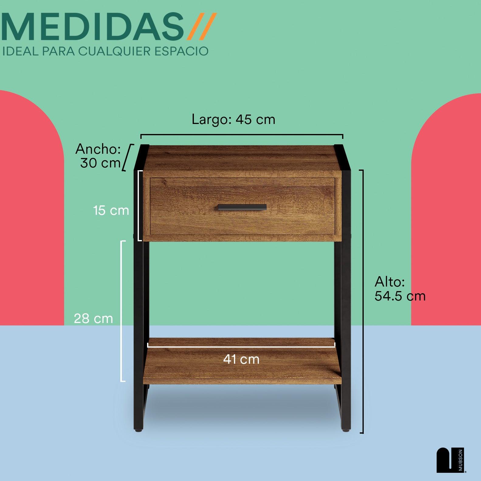 Buro para Recamara. Buro Mesa de Noche Con Cajón Naha