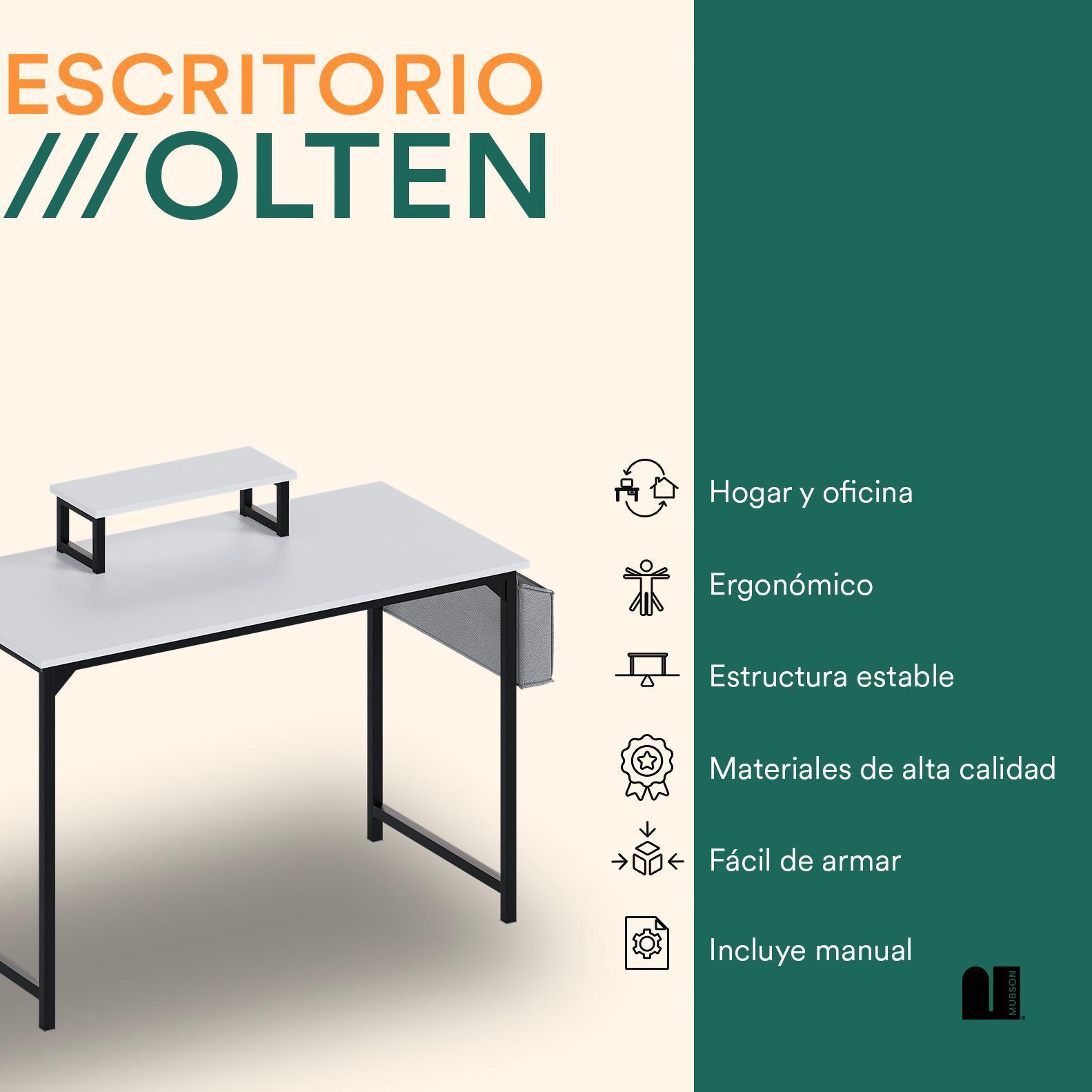Escritorio para Computadora Minimalista con Archivero Lateral Olten
