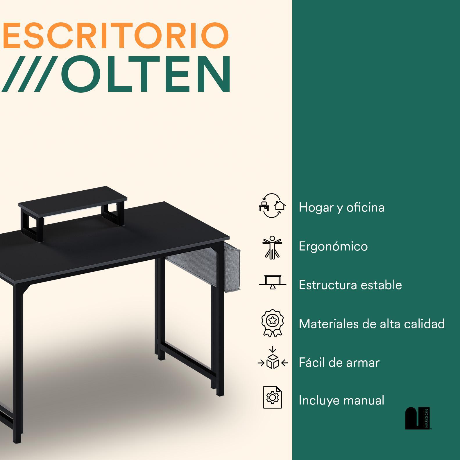 Escritorio para Computadora Minimalista con Archivero Lateral Olten