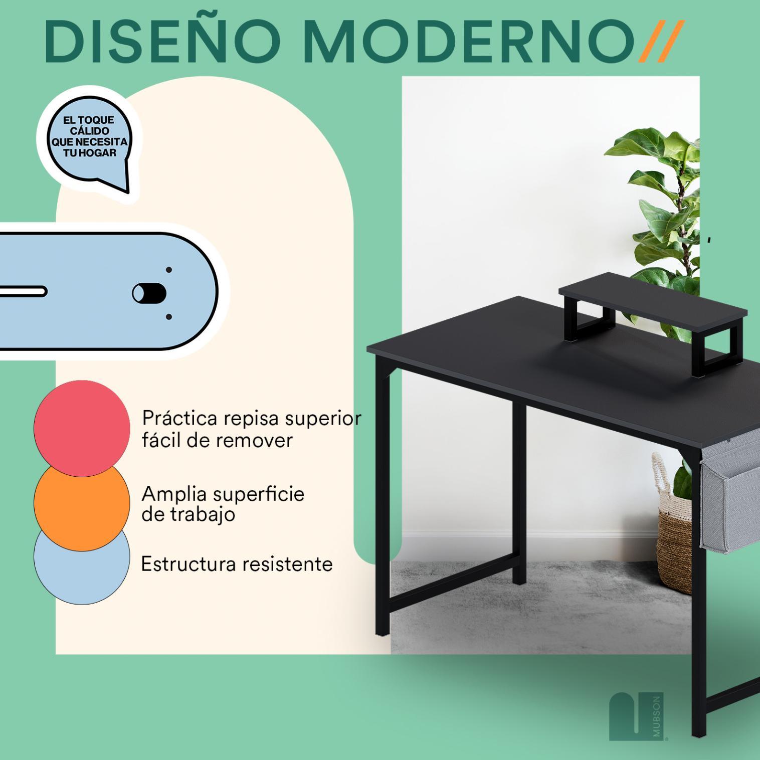 Escritorio para Computadora Minimalista con Archivero Lateral Olten