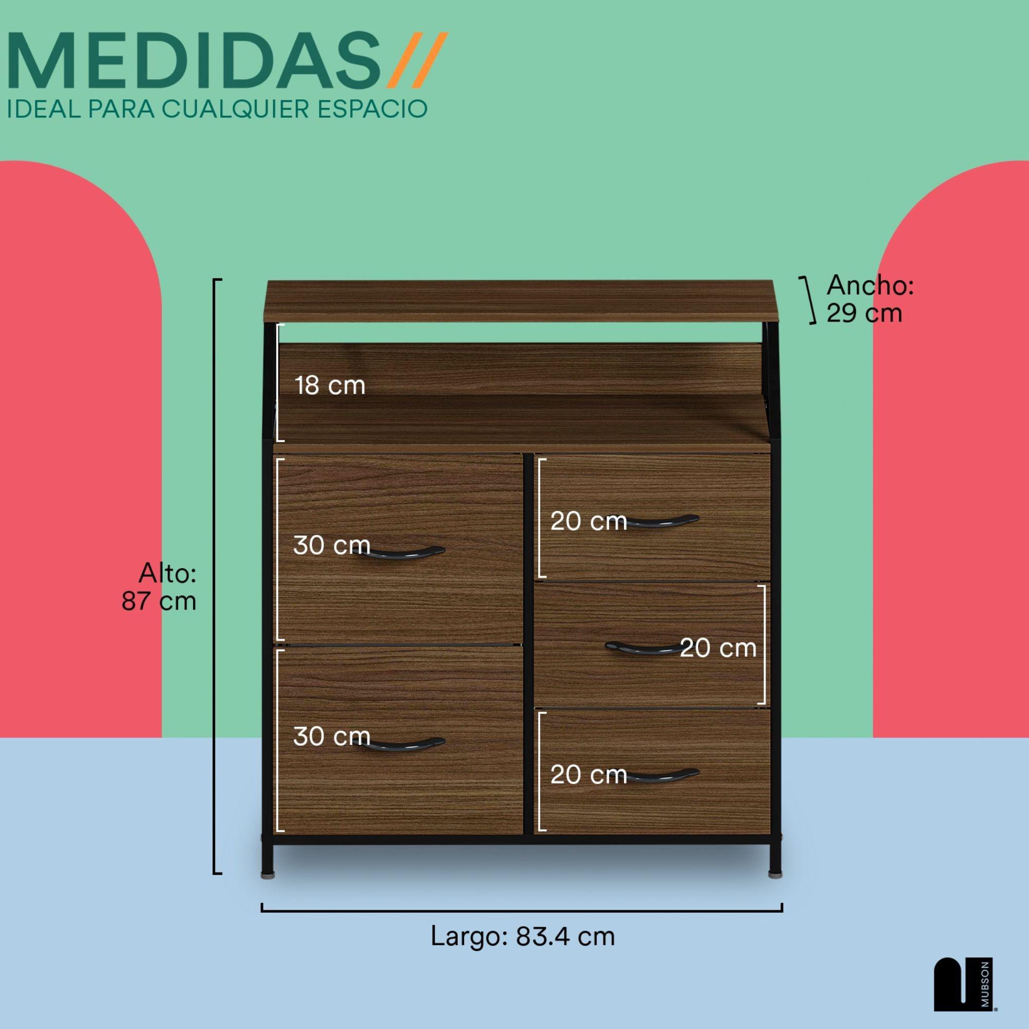 Cajonera. Comoda de Madera con 5 Cajones. Chifonier Osan
