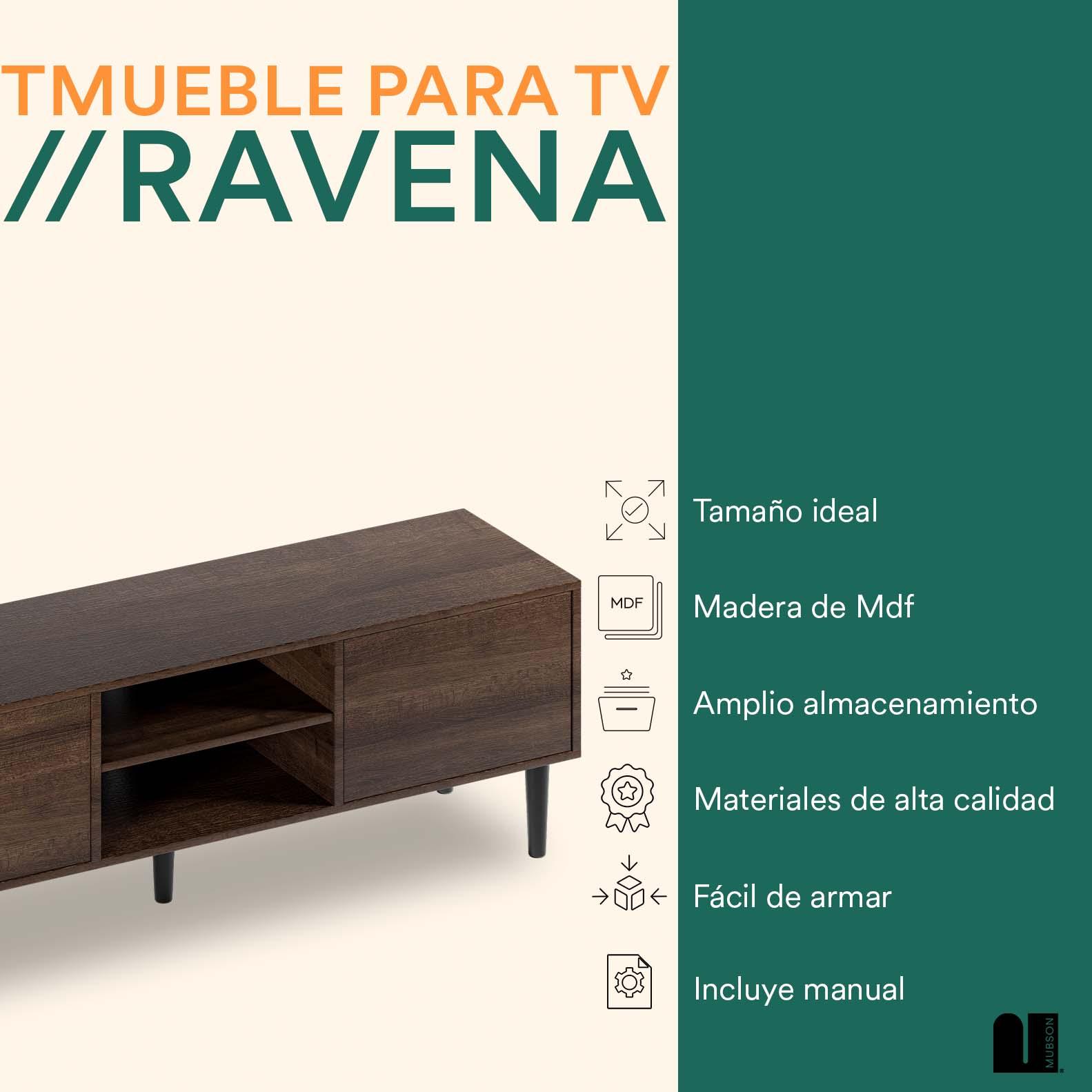 Mesa para TV 40 a 65 Pulgadas. Centro de Entretenimiento Ravena