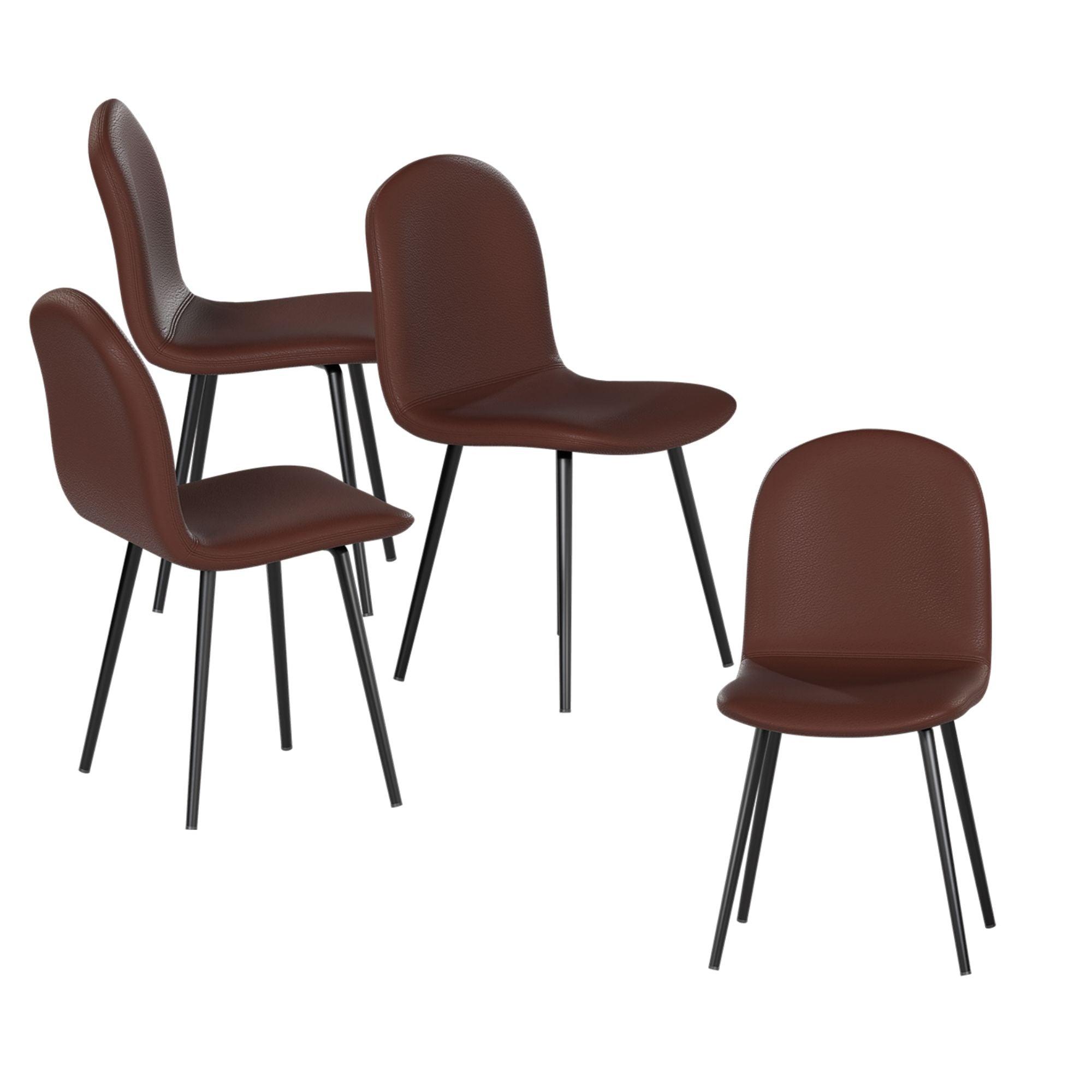 Sillas para Comedor. Set de 4 Sillas Vintage de Curpiel Sela