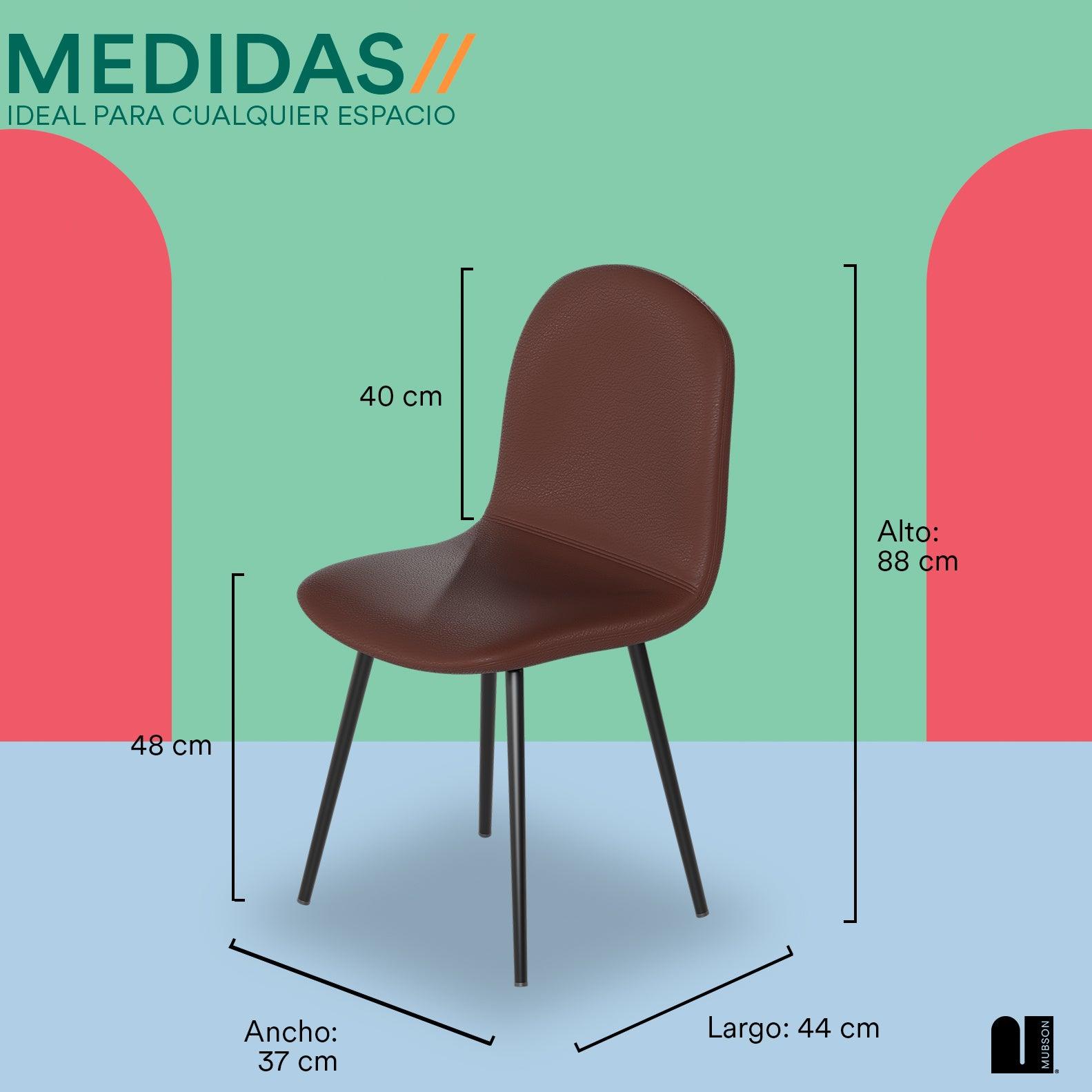 Sillas para Comedor. Set de 4 Sillas Vintage de Curpiel Sela