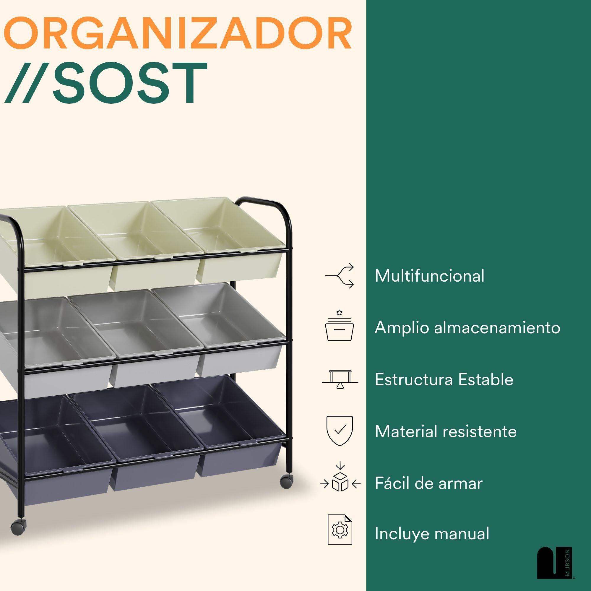 Juguetero Organizador. Juguetero con 9 Cajones Sost