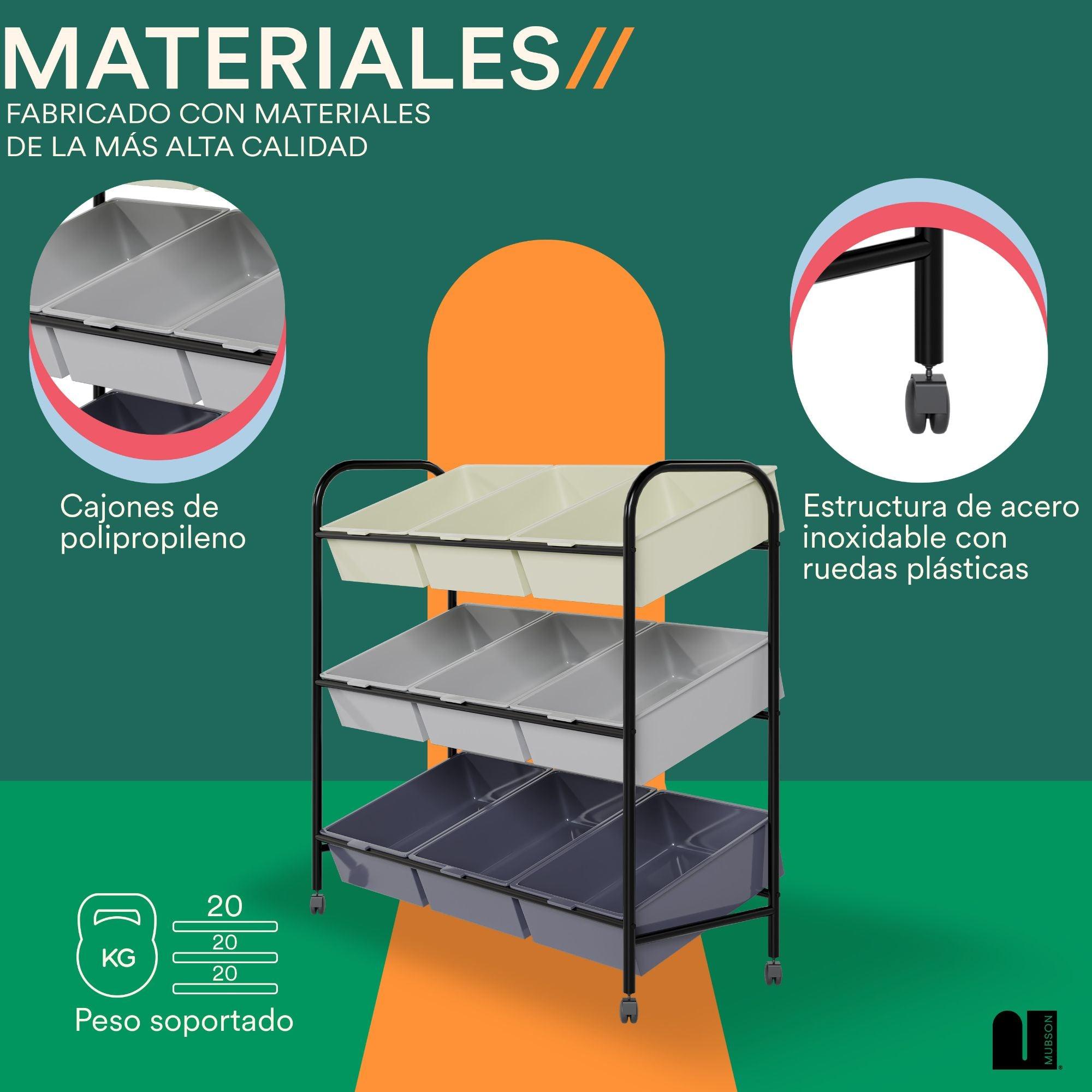 Juguetero Organizador. Juguetero con 9 Cajones Sost