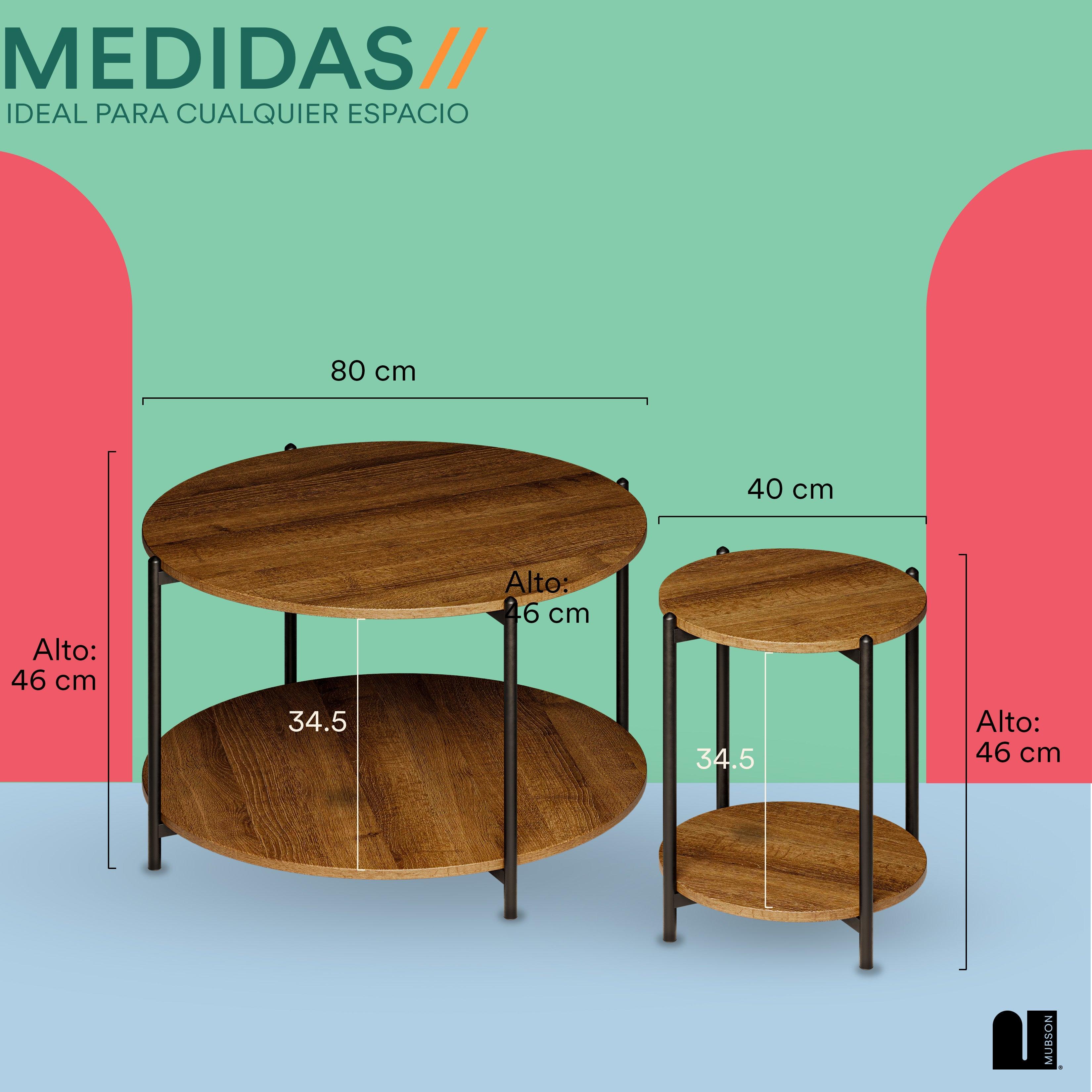 Set de Mesas de Centro para Sala. 2 Mesas de Centro Verona