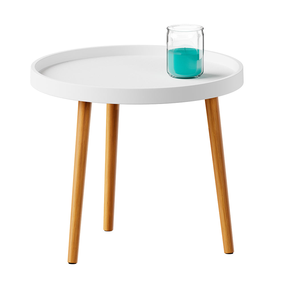 Mesa de Centro Redonda para Sala o Recamara Mubson de Madera MDF