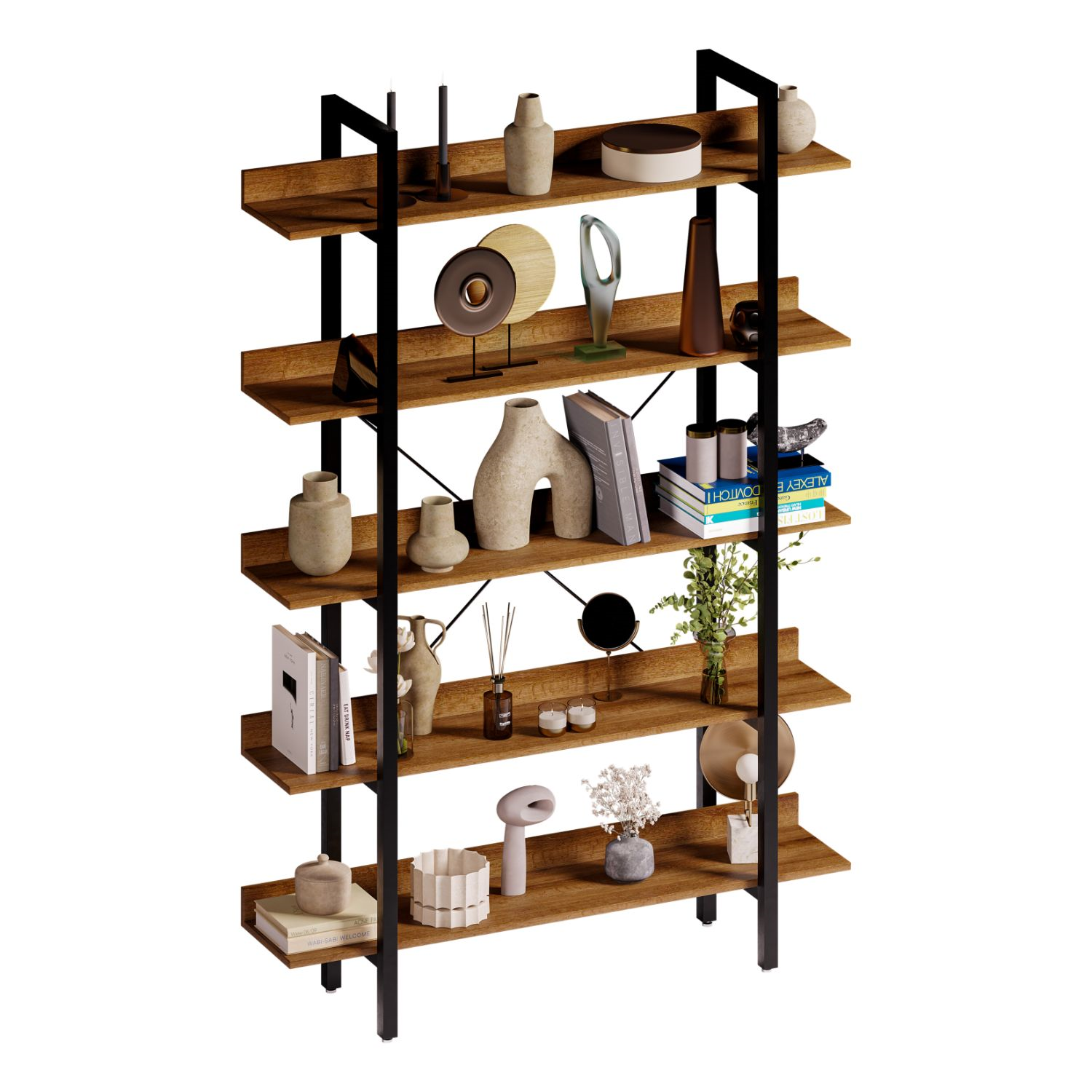 Mubson Librero con 5 Repisas Minimalista. Estante Palermo