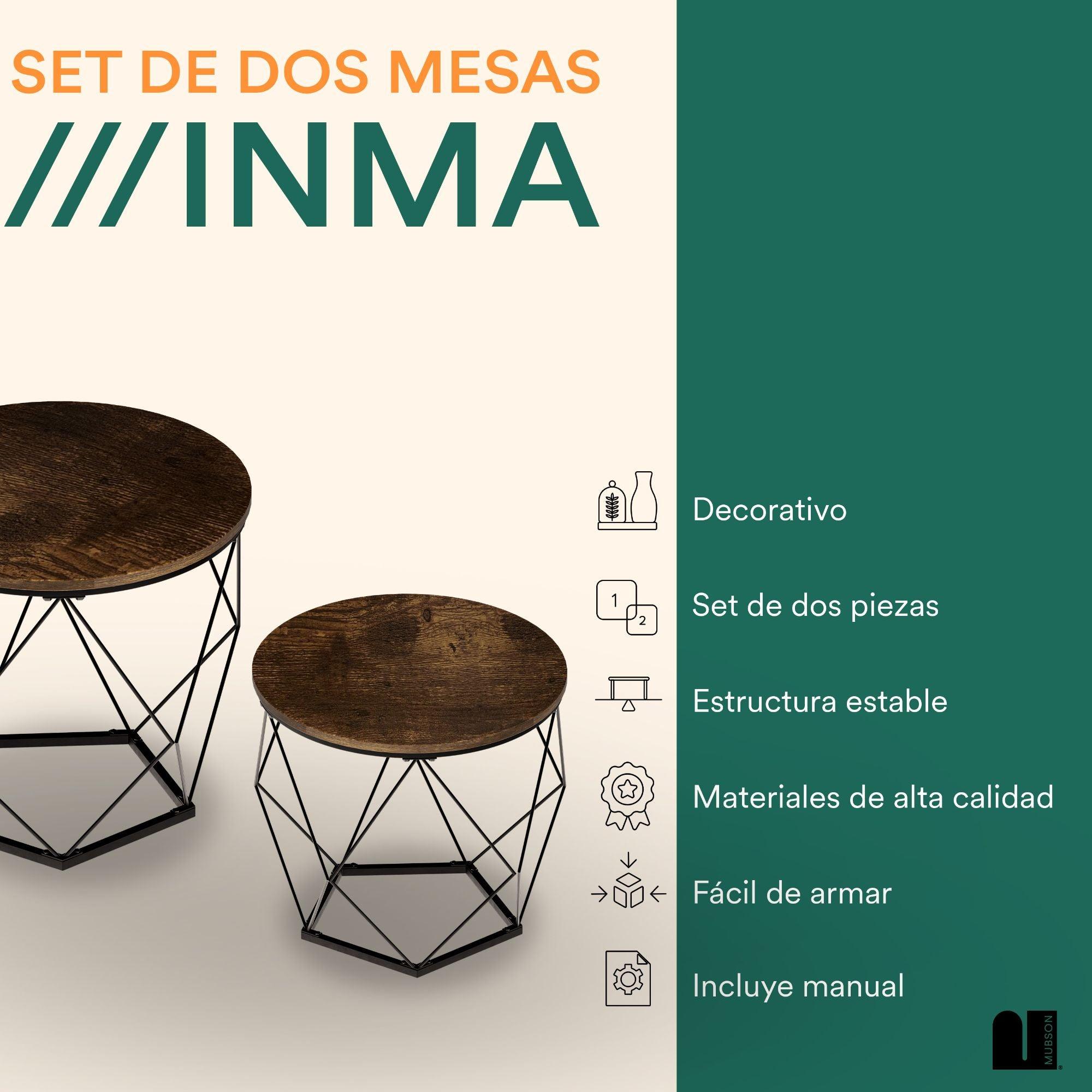 Set de Mesas de Centro para Sala. 2 Mesas de Centro Inma