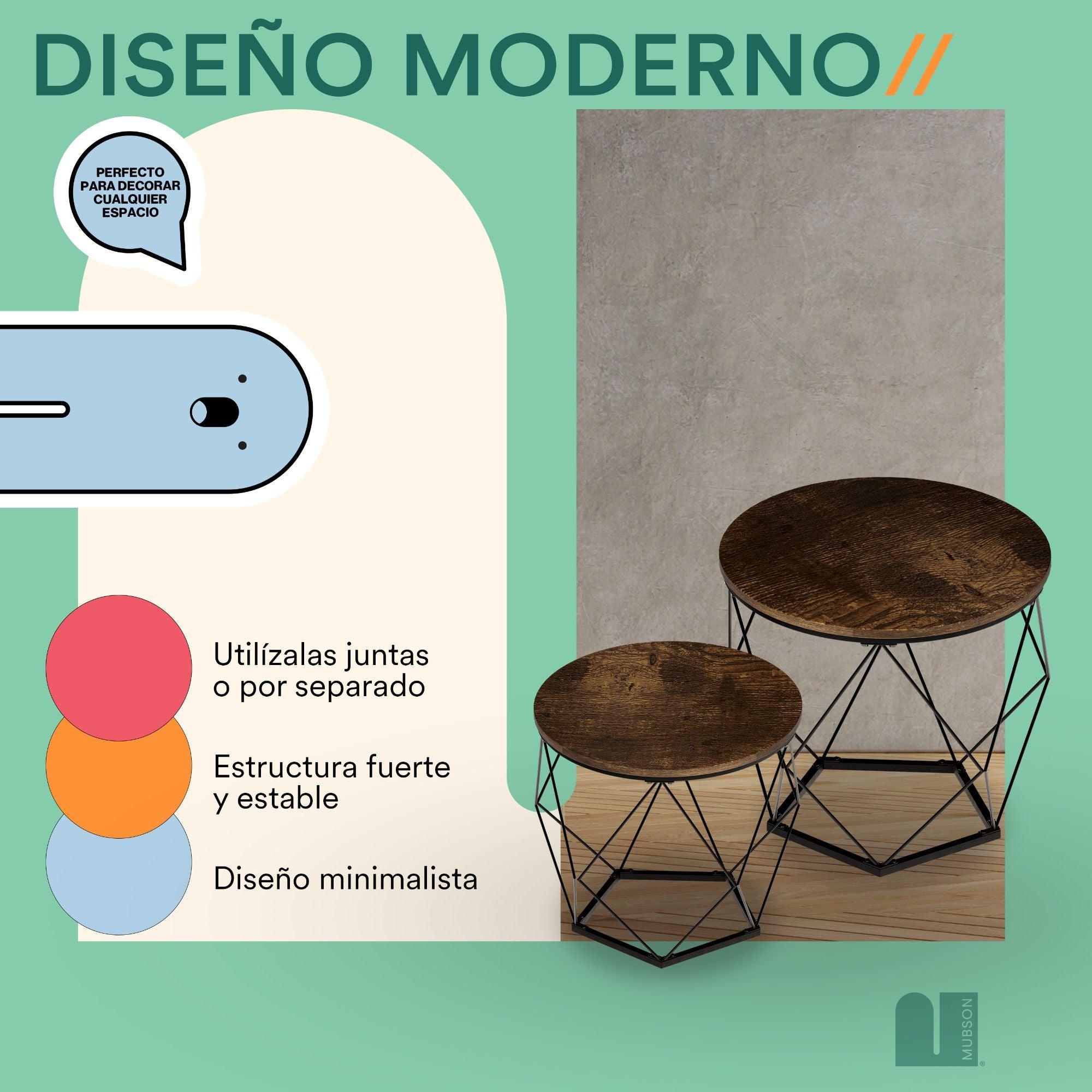 Set de Mesas de Centro para Sala. 2 Mesas de Centro Inma