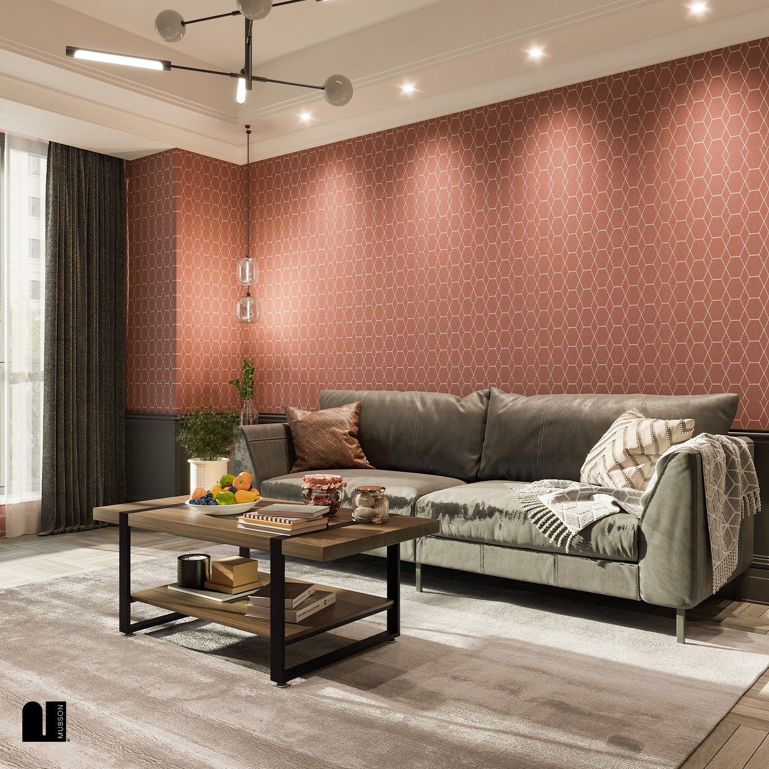 Mubson Mesa de centro Doble Repisa Tessa